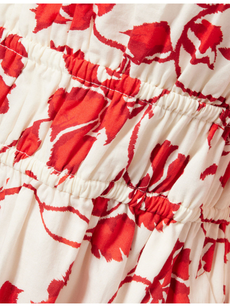 Matia Floral-Print Cotton Midi Dress 6
