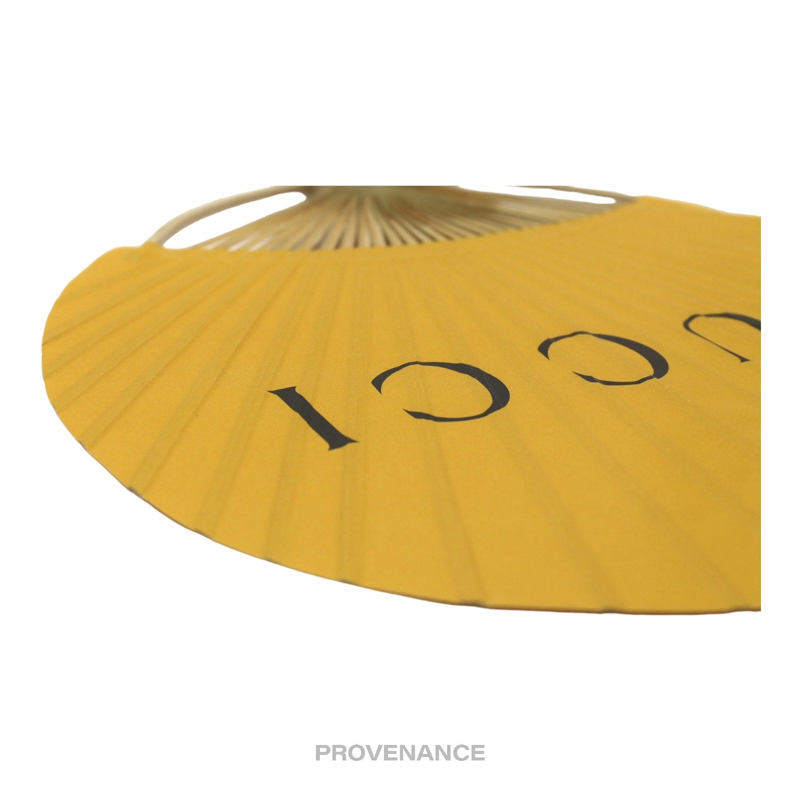Gucci Logo Bamboo Hand Fan - Yellow - 4
