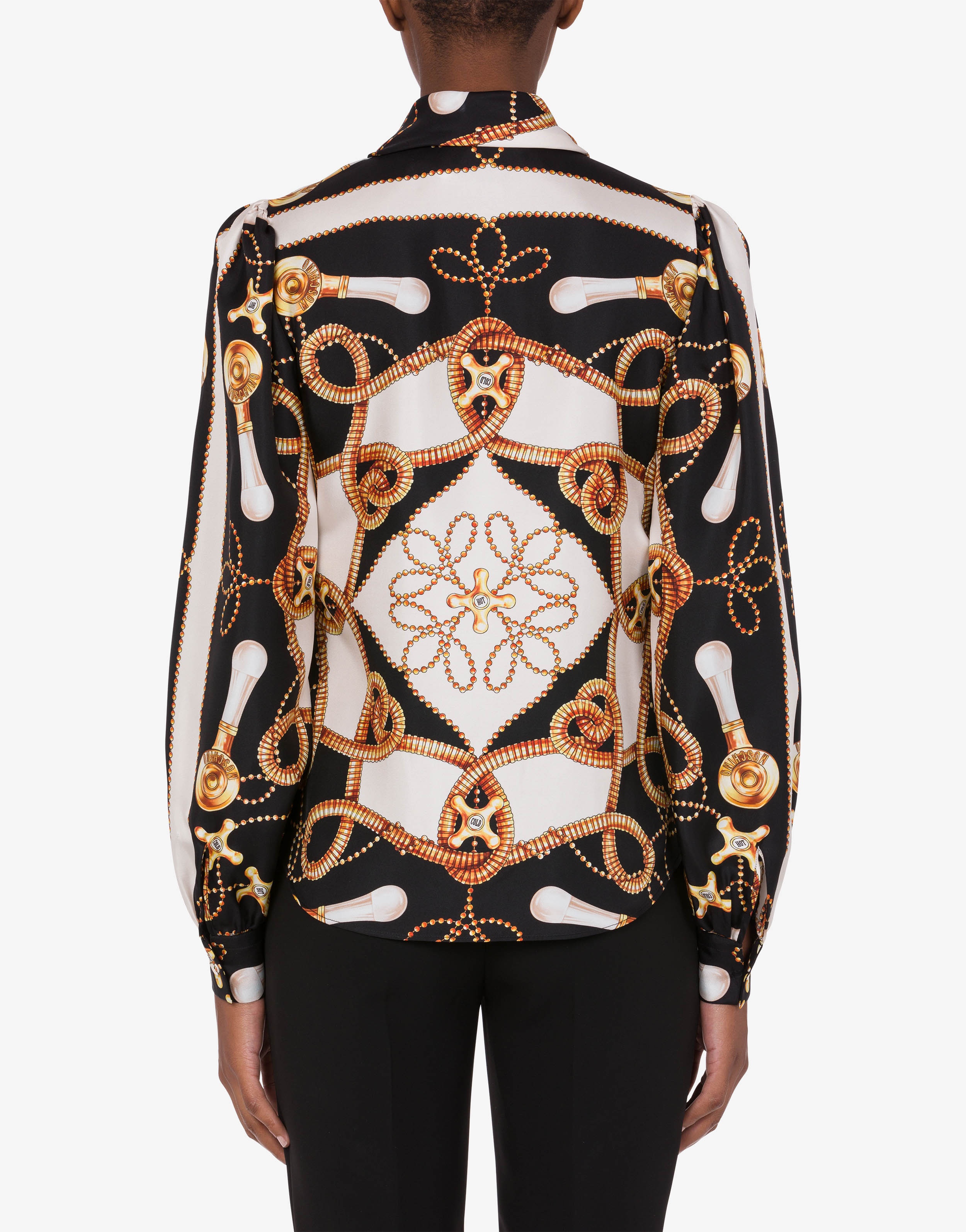 FAUCETS PRINT SILK BLOUSE - 3