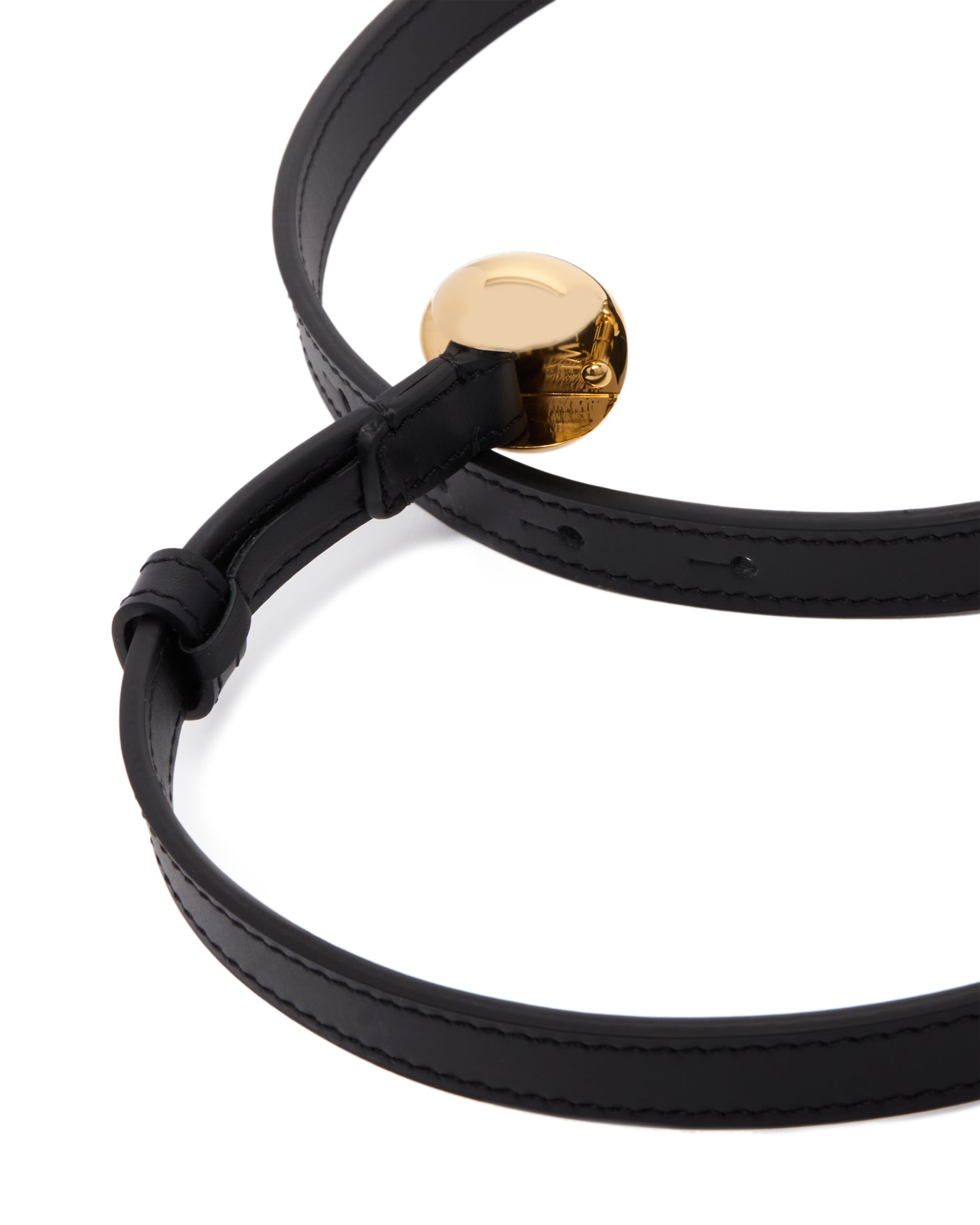 Black Pebble Leather Belt - 3