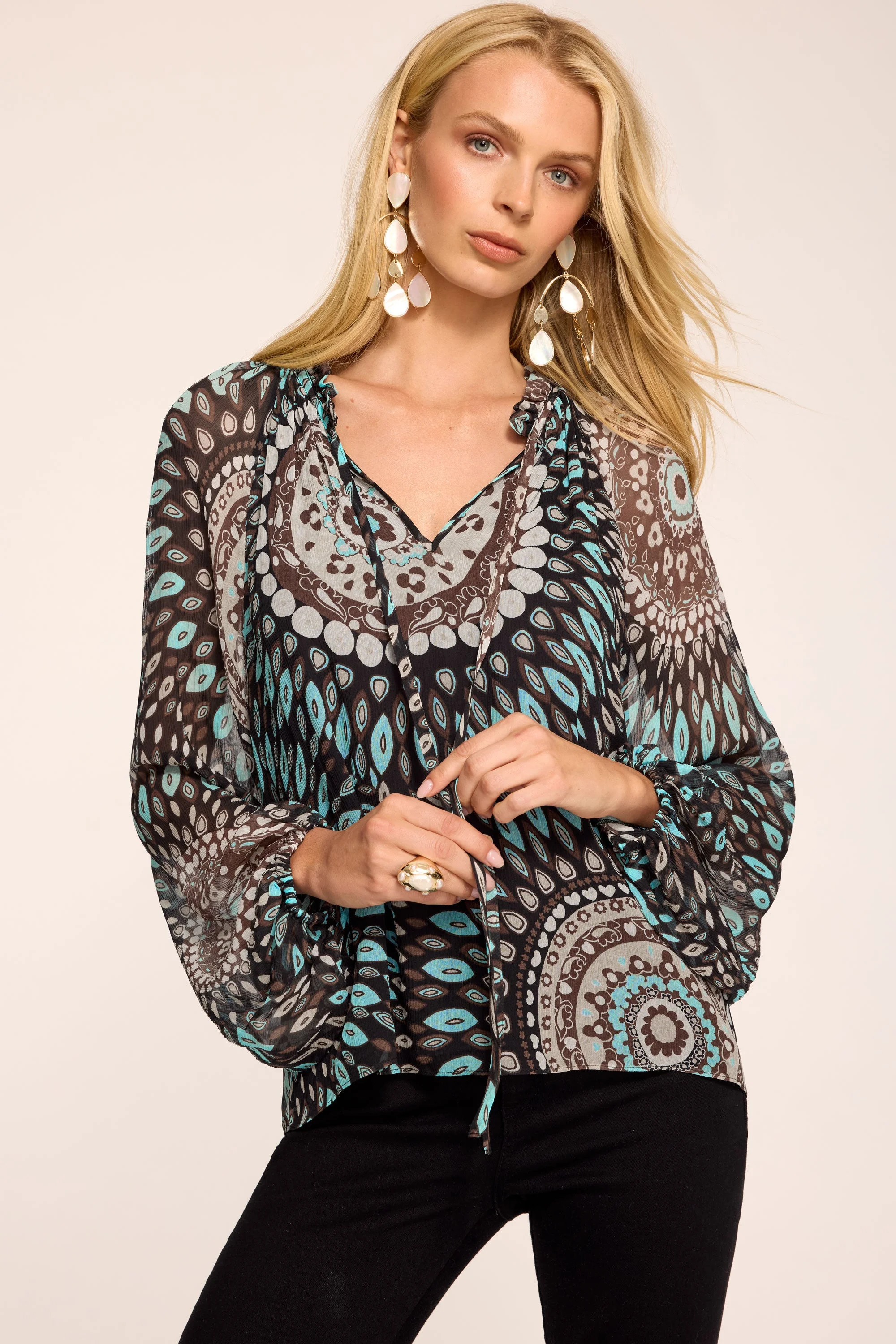 Maisy Printed Silk Top - 1