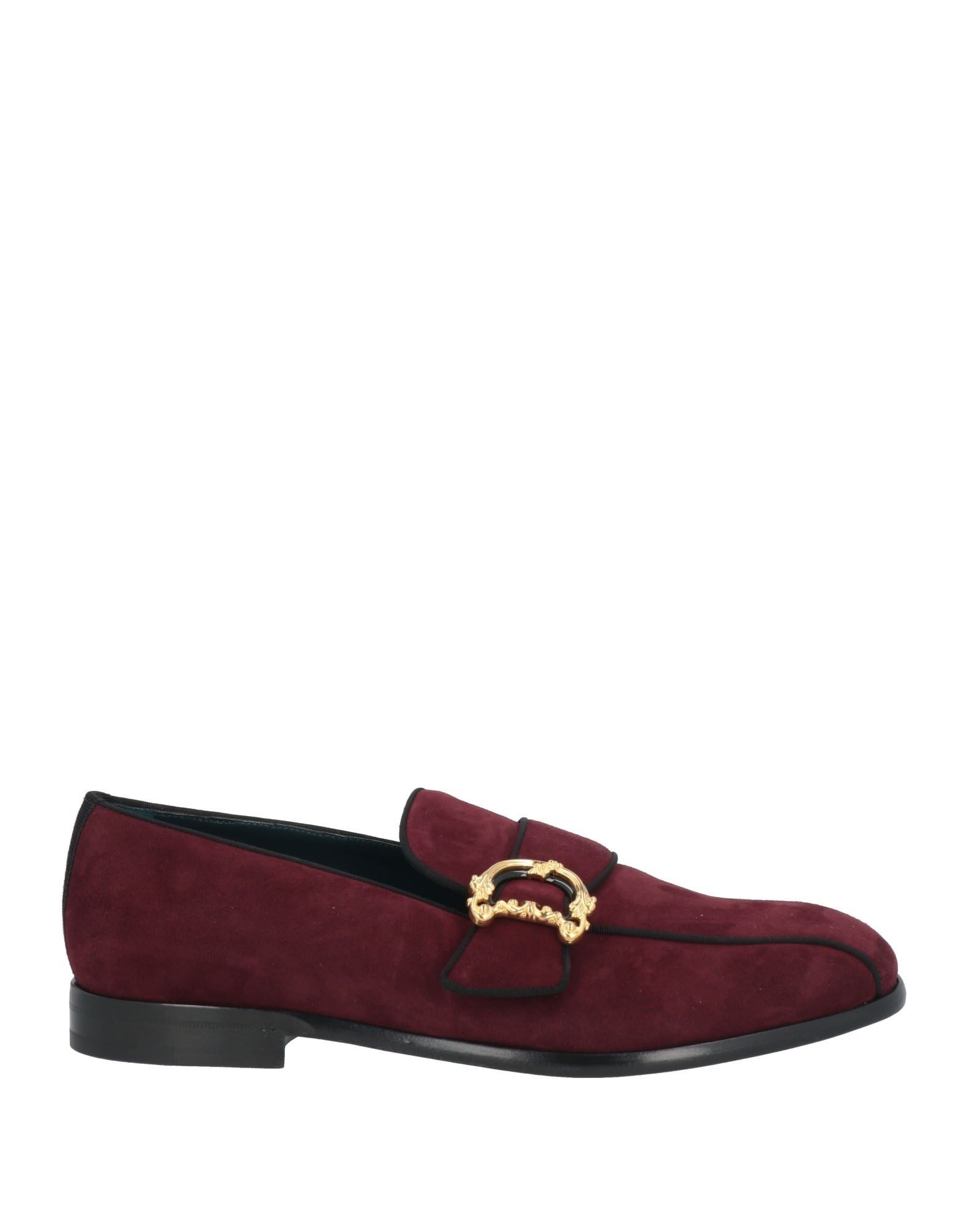 Burgundy Men's Loafers - 1