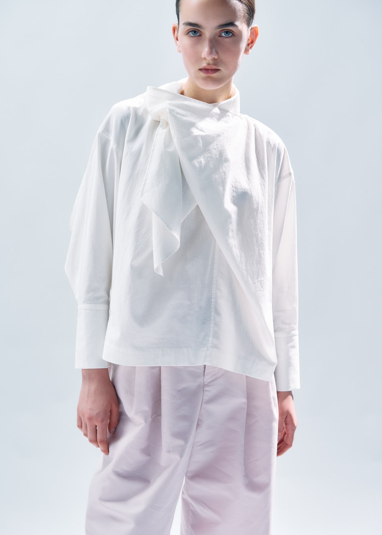 ISSEY MIYAKE COTTON VOILE SHIRT | REVERSIBLE