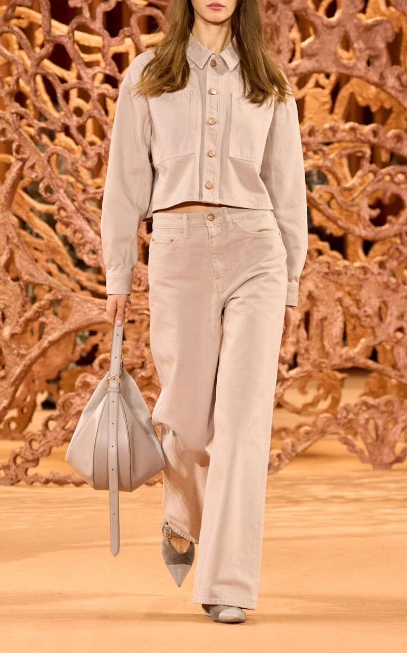 ULLA JOHNSON Willow Rigid Mid-Rise Straight-Leg Jeans light grey outlook