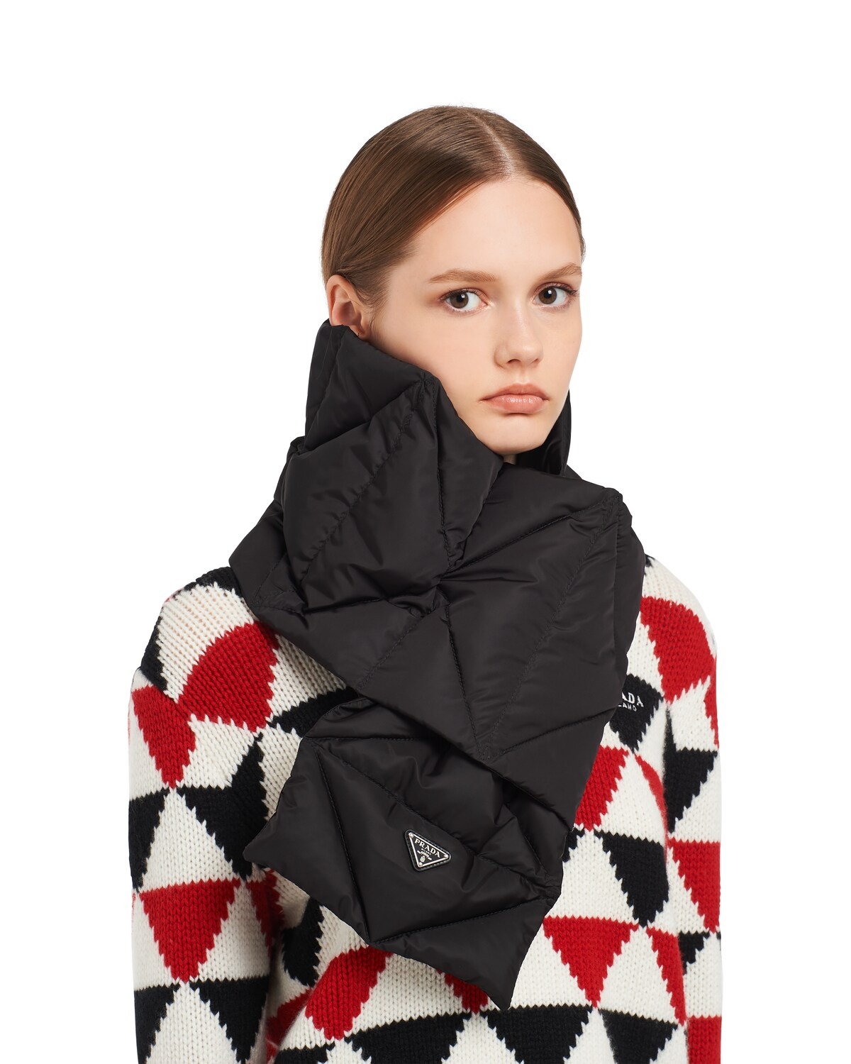 Re-Nylon scarf with extractable hood - 2