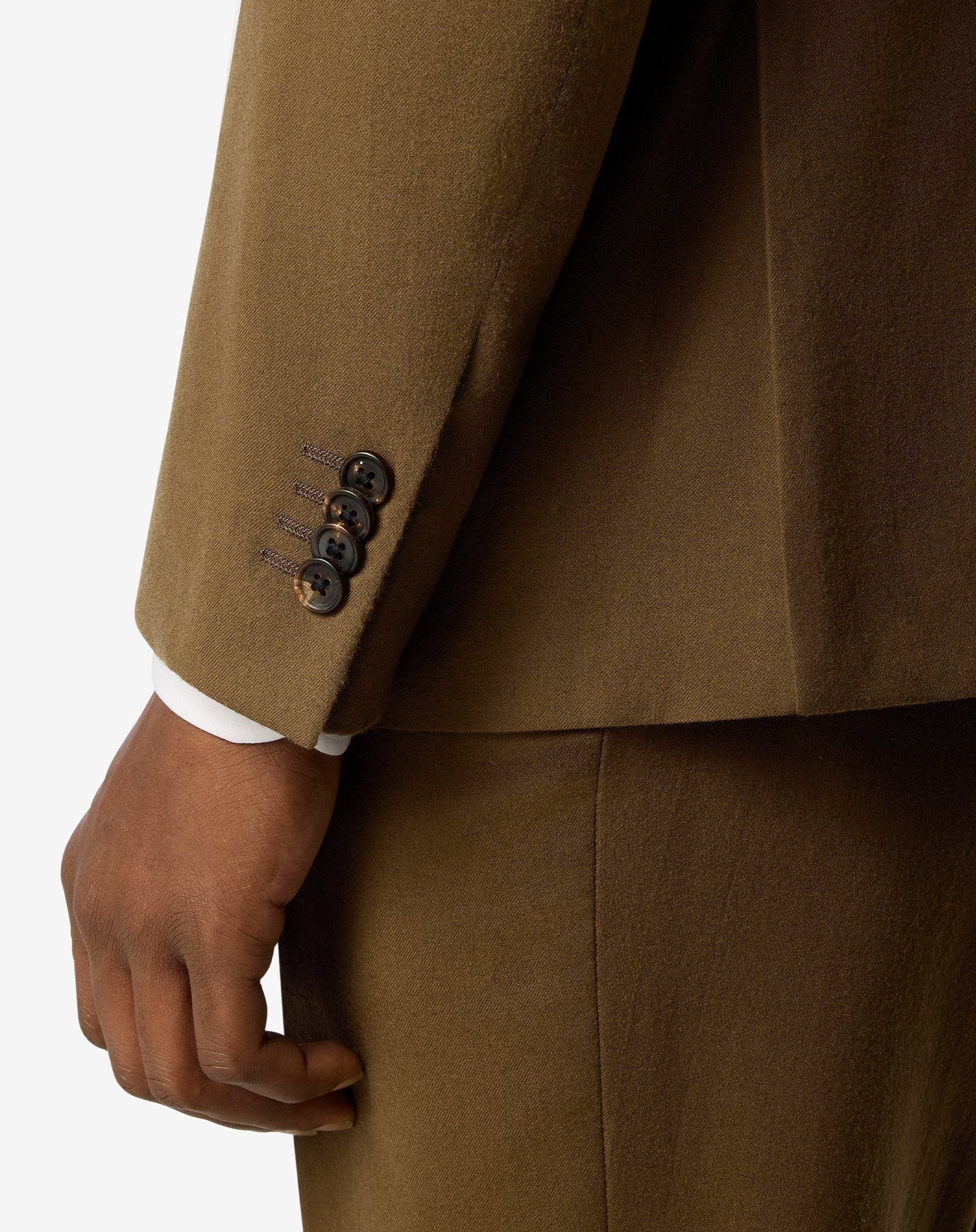Tobacco brown super 160’s wool flannel suit - 6