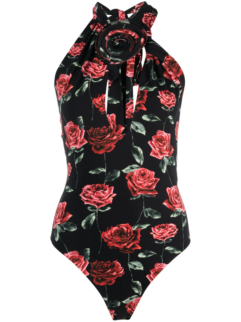 Magda Butrym Floral-print Keyhole-neck Bodysuit 1