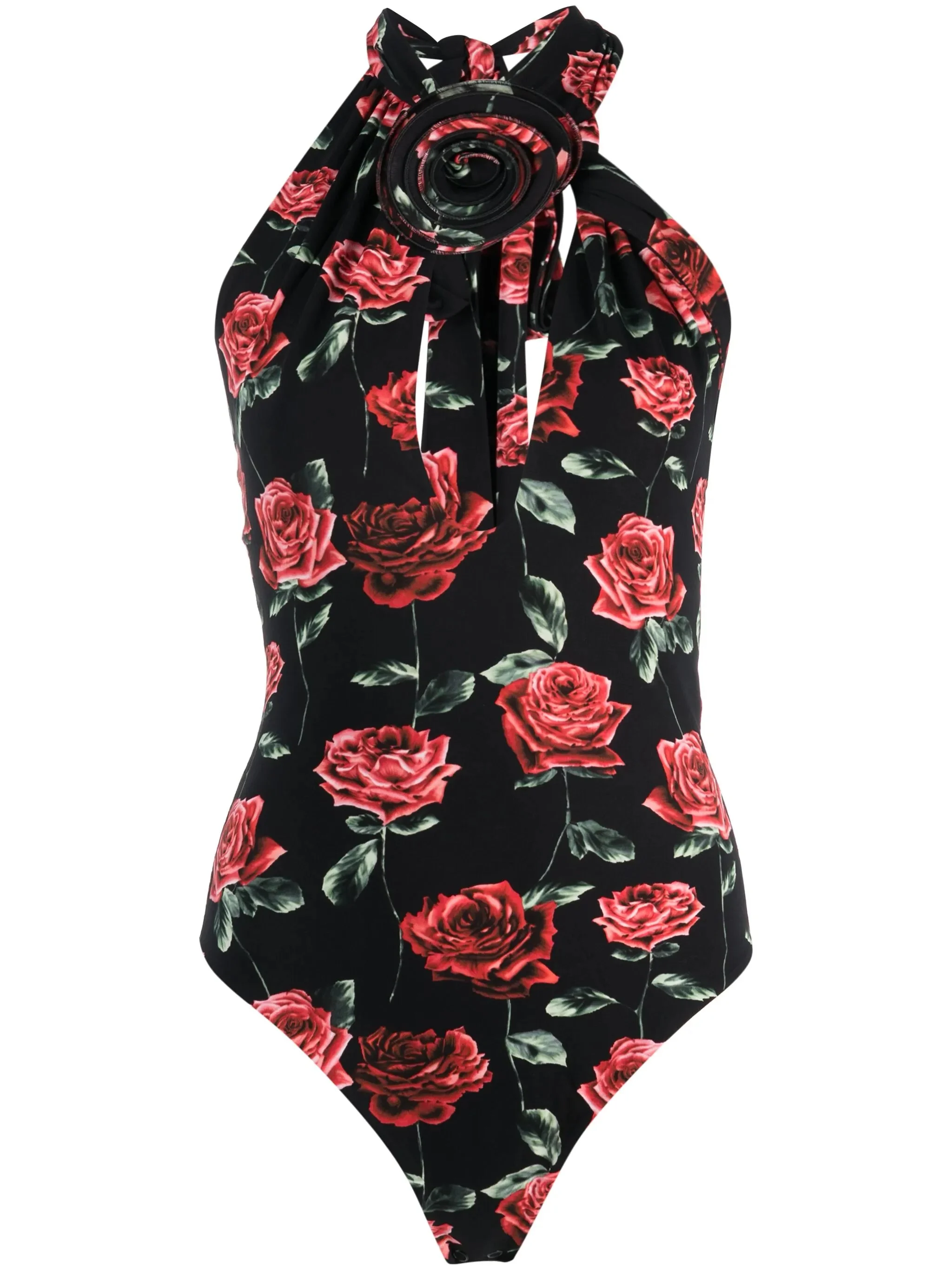 Magda Butrym Floral-print Keyhole-neck Bodysuit - 1