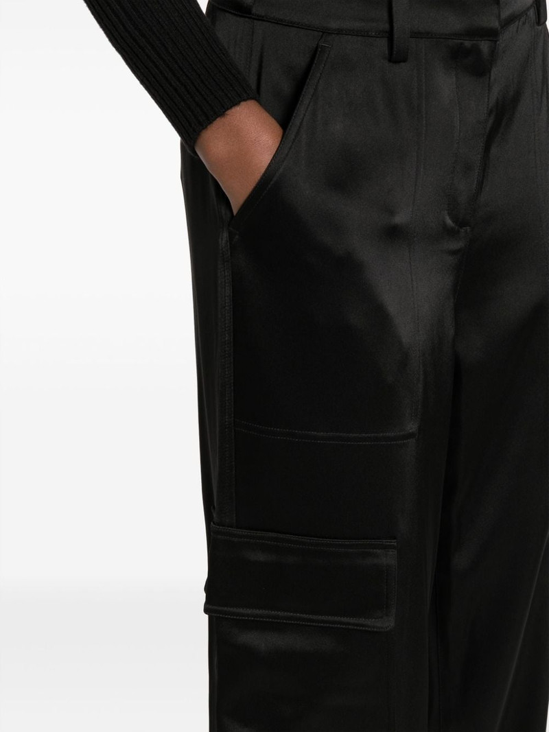 satin-finish tapered-leg trousers 5