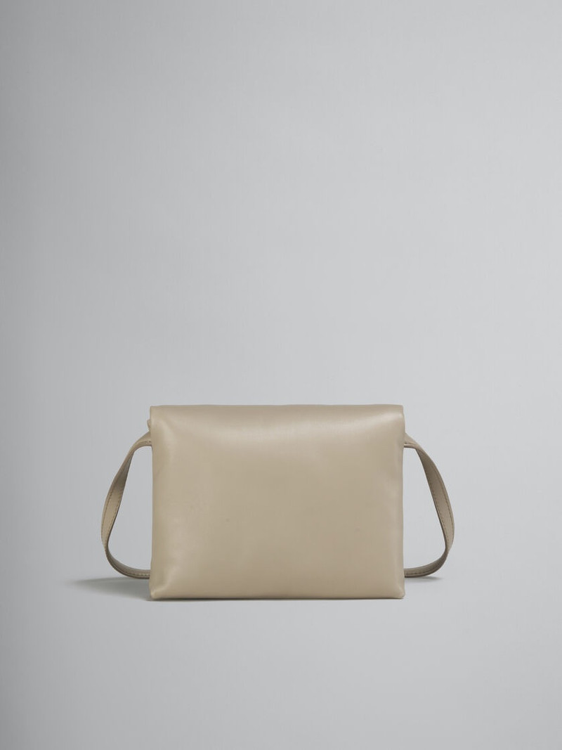 BEIGE LEATHER PRISMA POUCH 1