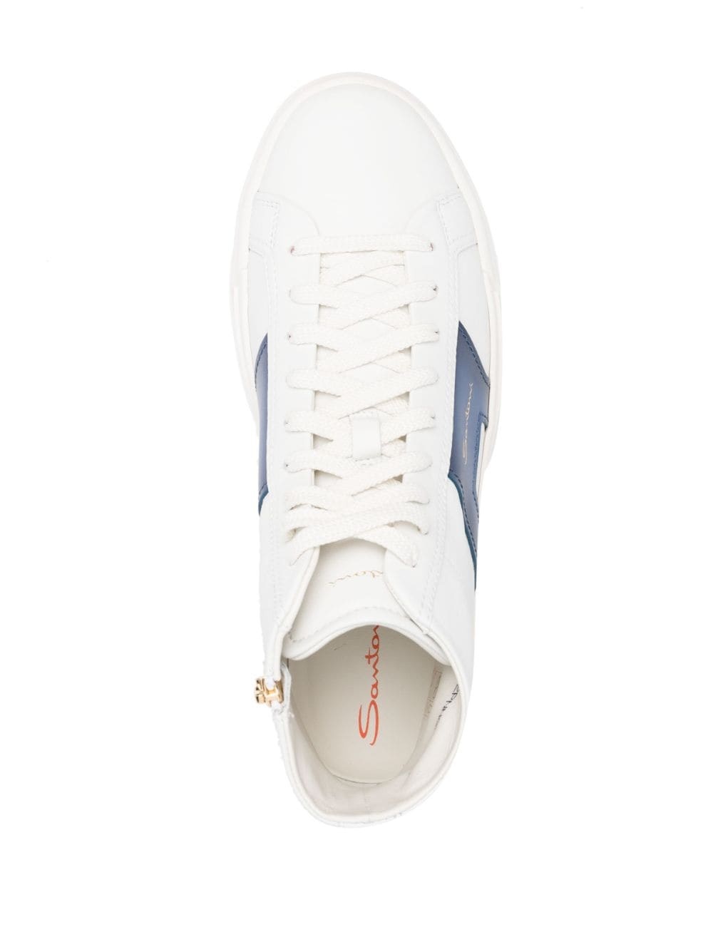 double-buckle leather sneakers - 4