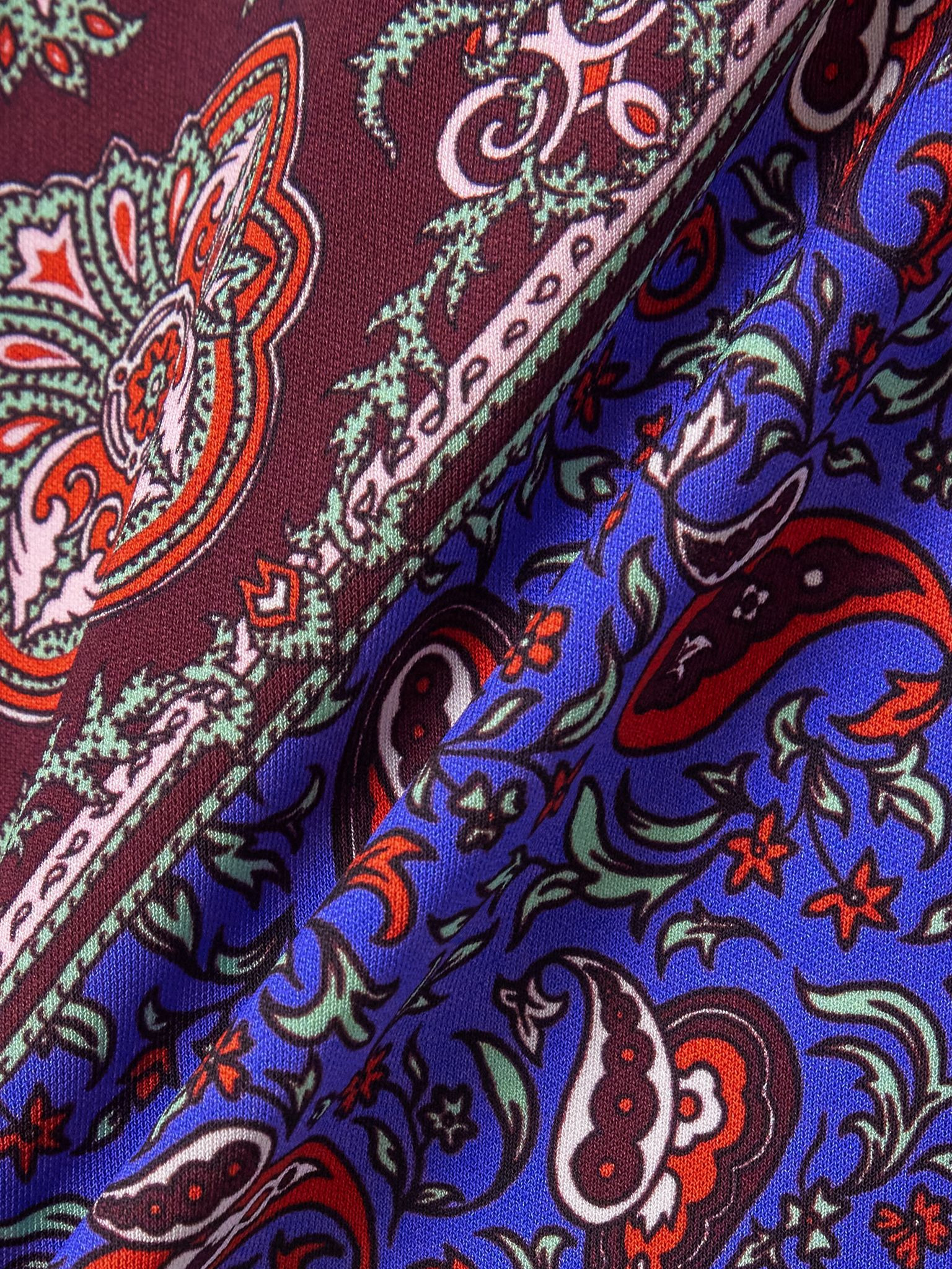 Ruched paisley-print jersey shirt Multi - 4