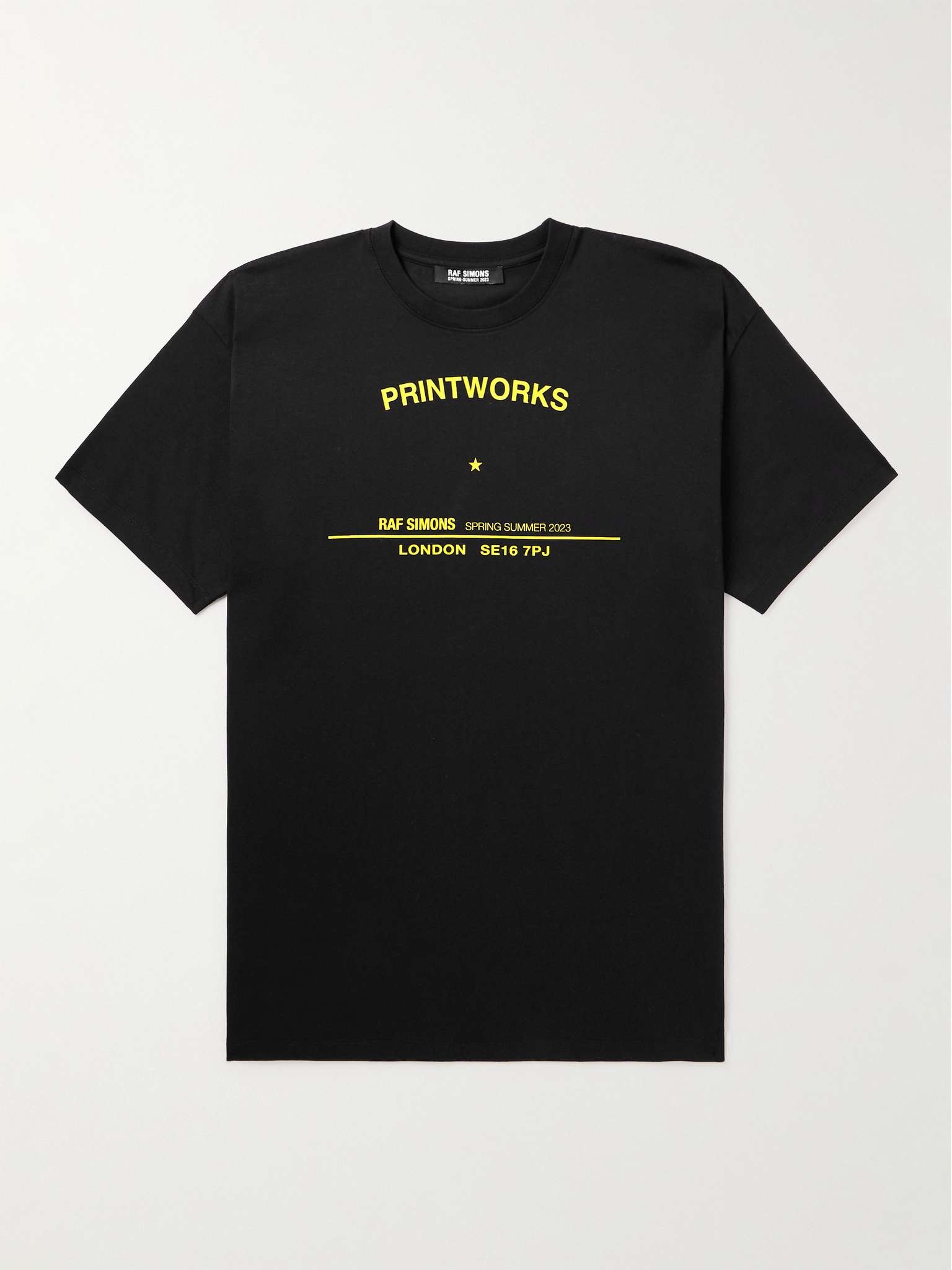 Raf Simons Logo-Print Cotton-Jersey T-Shirt | REVERSIBLE