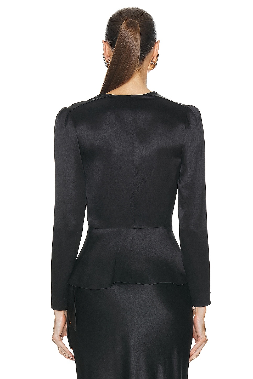 Satin Long Sleeve Blouse - 3