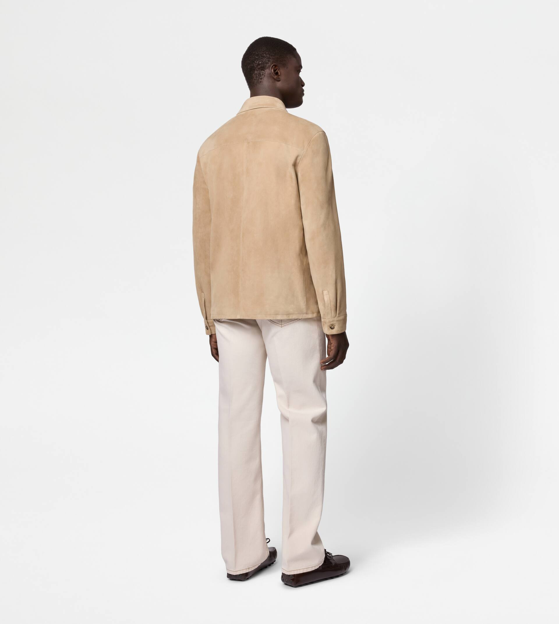 PASHMY SHIRT JACKET IN SUEDE - BEIGE - 3
