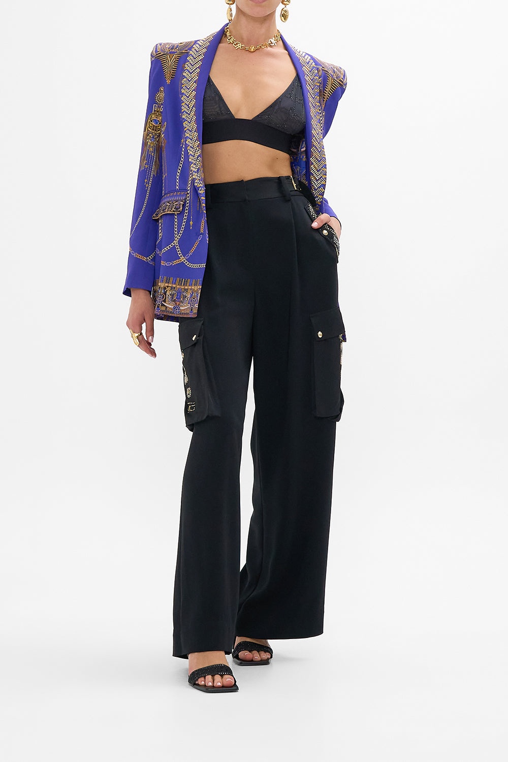 PEAKED SHOULDER BLAZER - 6