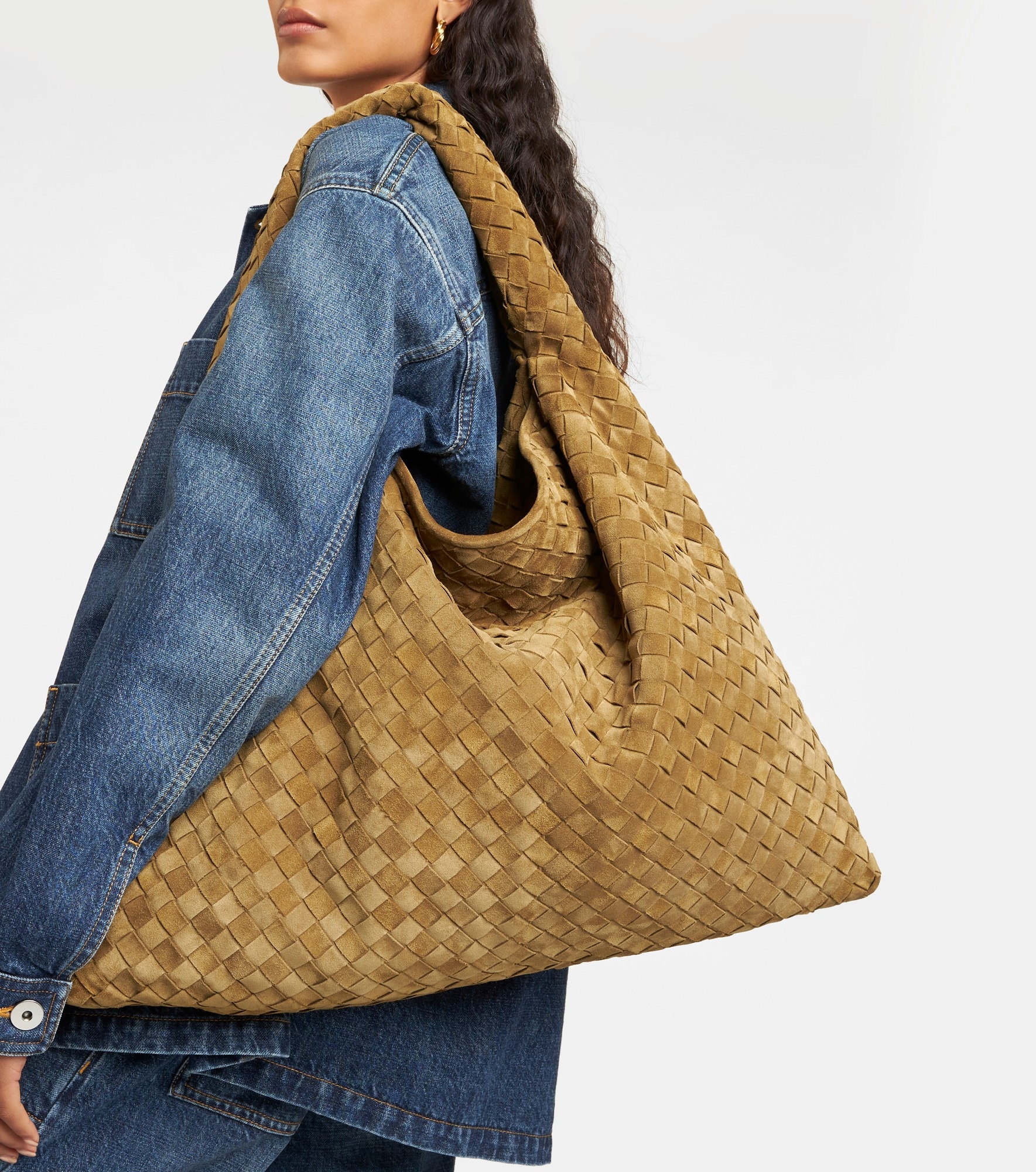 Bottega Large Gold Tote Bag Bottega Veneta Hop Large Leather Tote