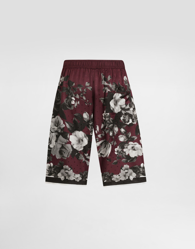 Dolce & Gabbana Peony ramage-print vanity twill trousers outlook