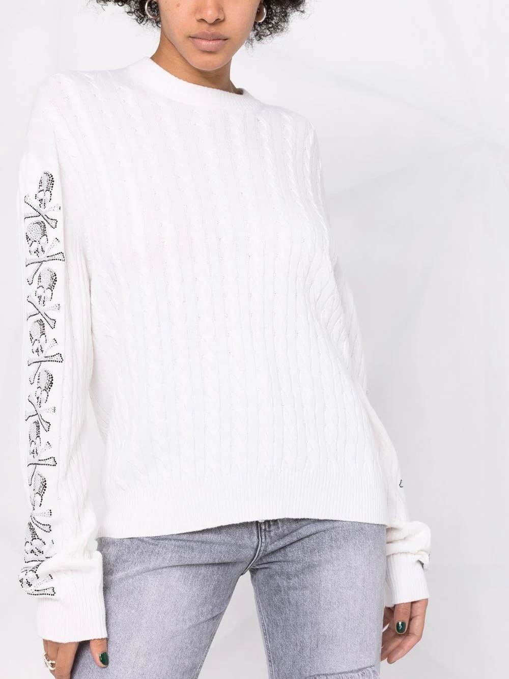 sequin skull pullover jumper - 5
