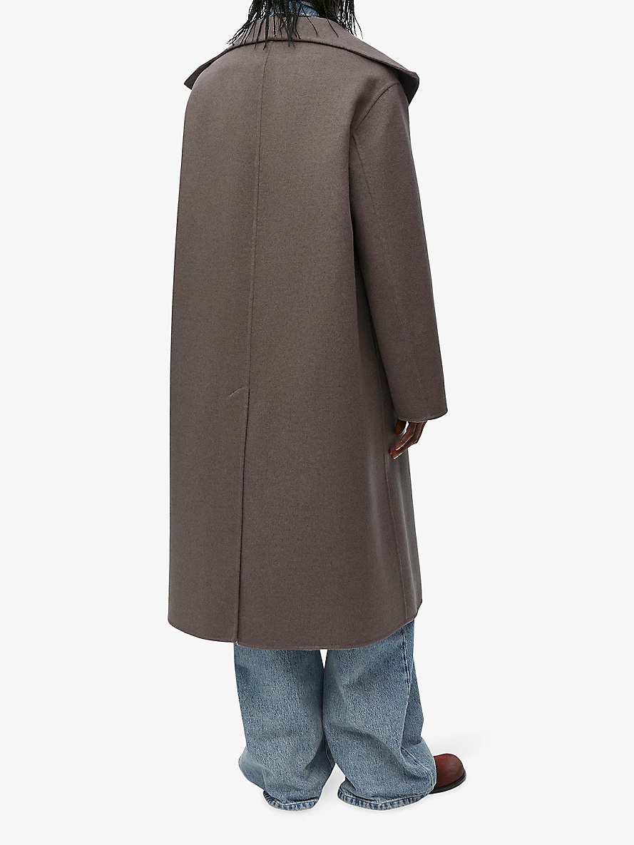 Belted relaxed-fit wool and cashmere-blend coat - 4