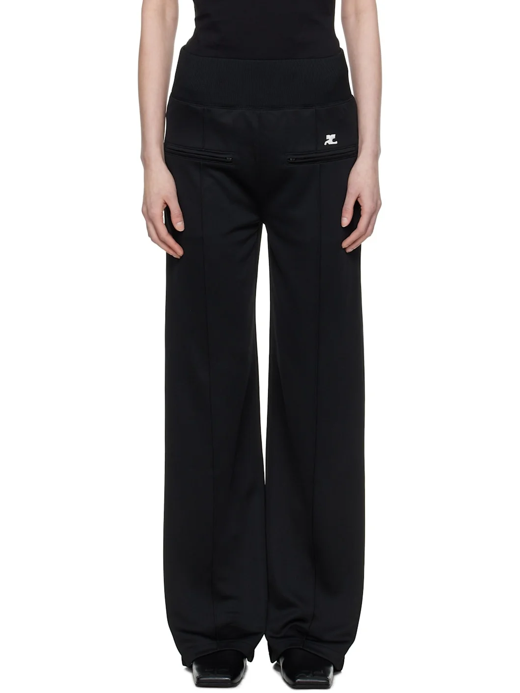 Black Interlock Tracksuit Trousers - 1