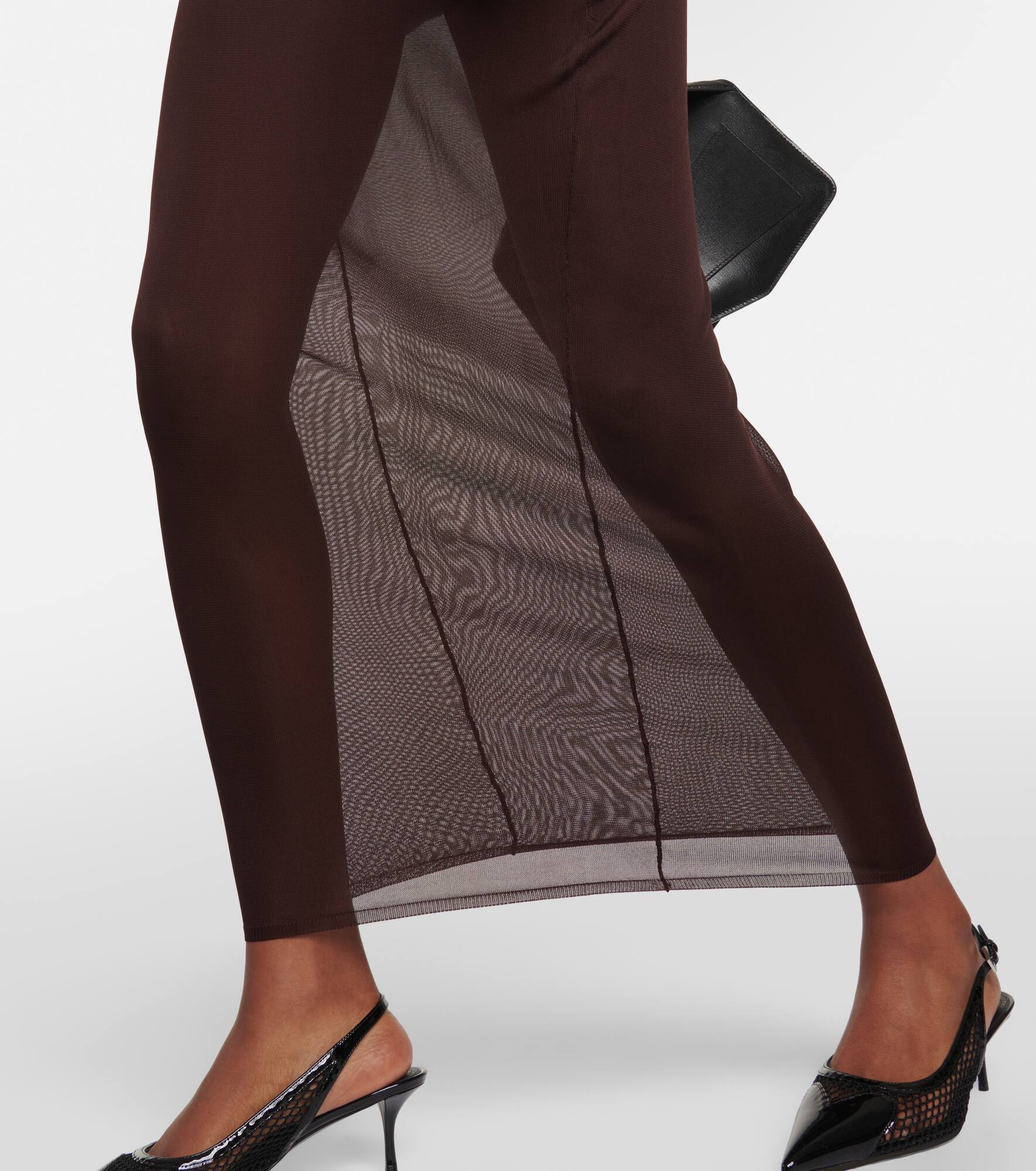 High-neck knit maxi dress - 5