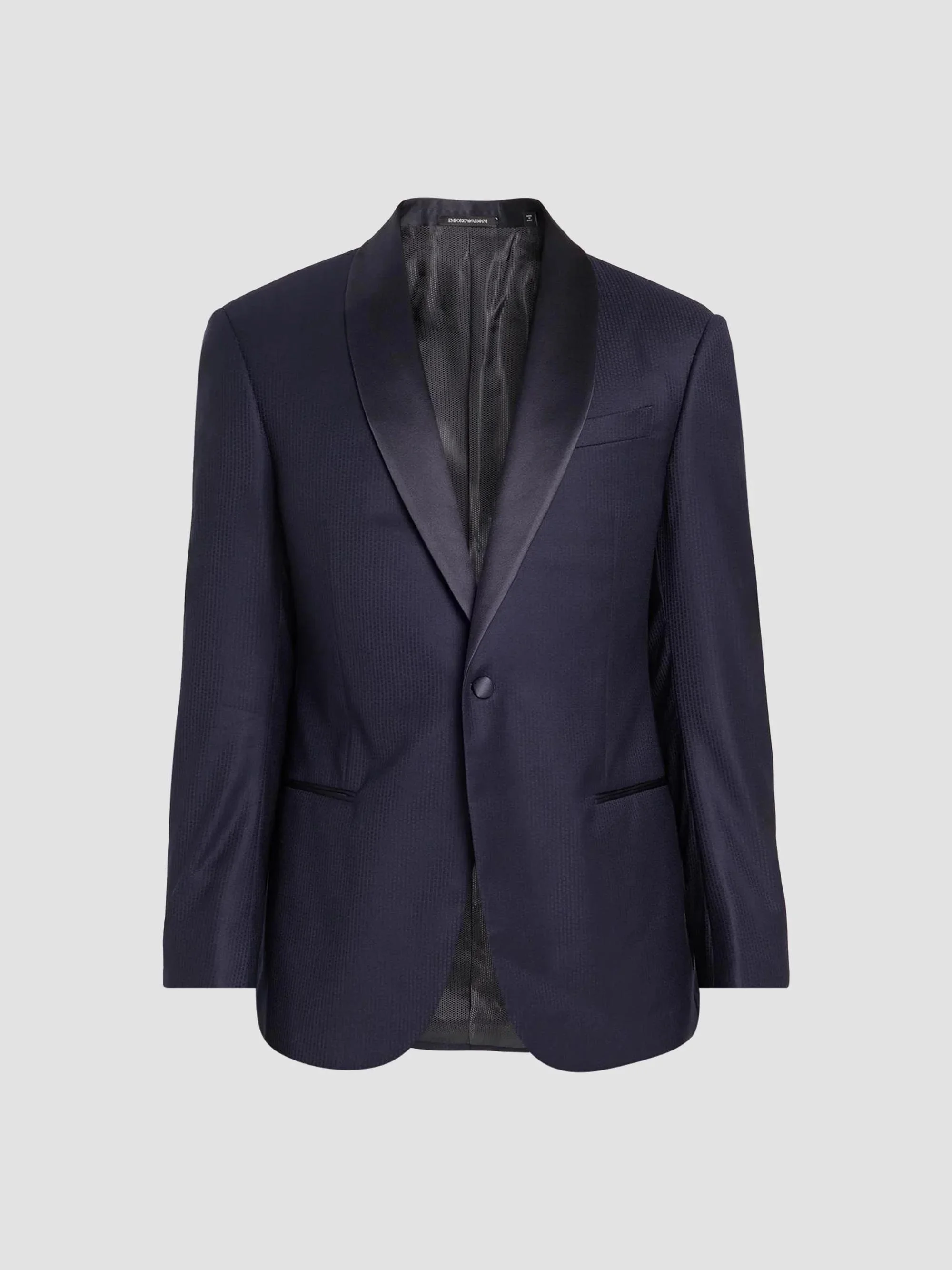 Men's Textured Wool Dinner Jacket - Bluette Fancy - 1