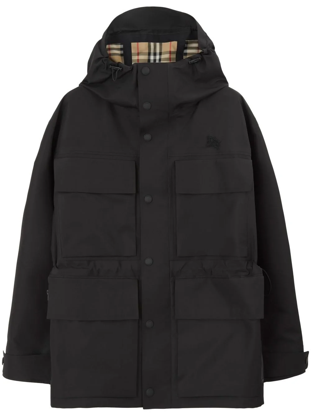patch-pocket parka coat - 1