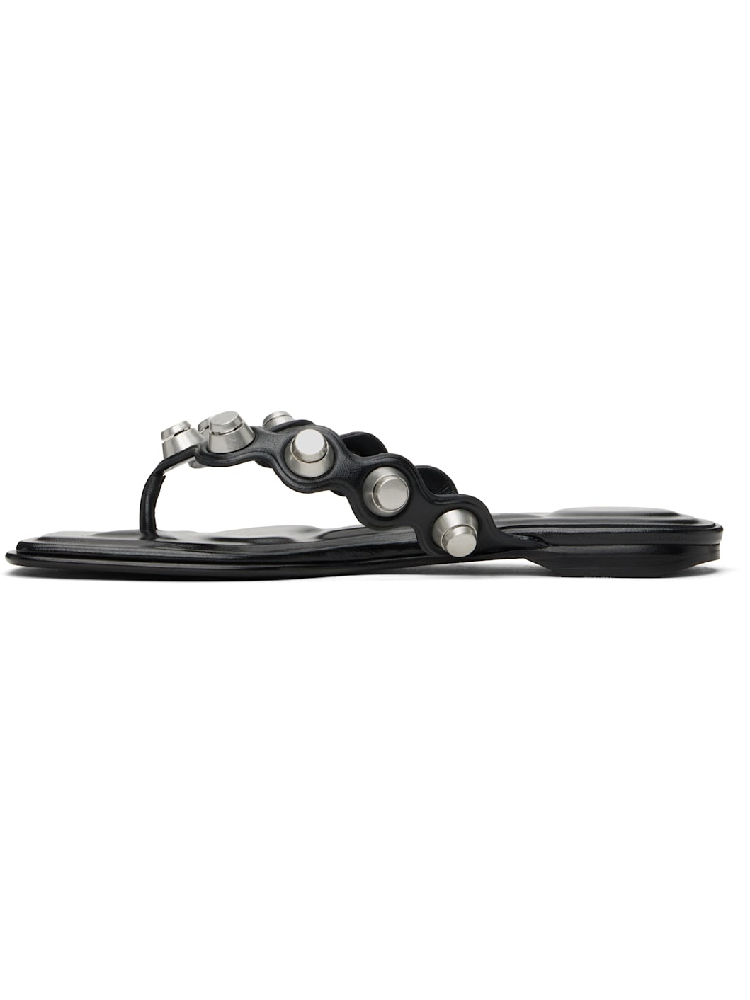 Black Rexa Thong Flat Sandals - 3
