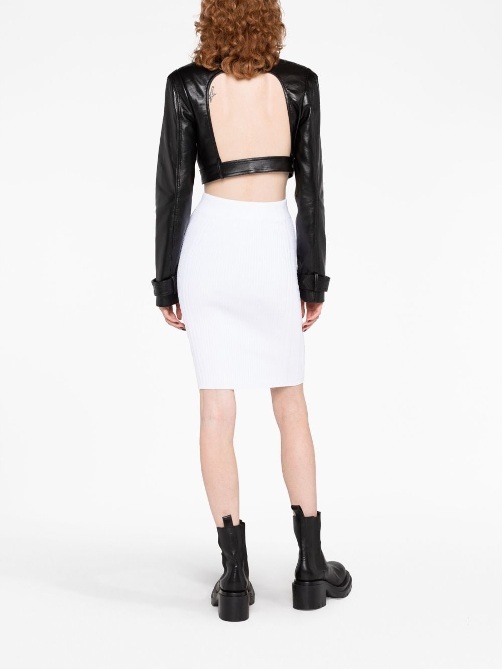 Balmain High Waist Buttoned Knit Skirt - 4