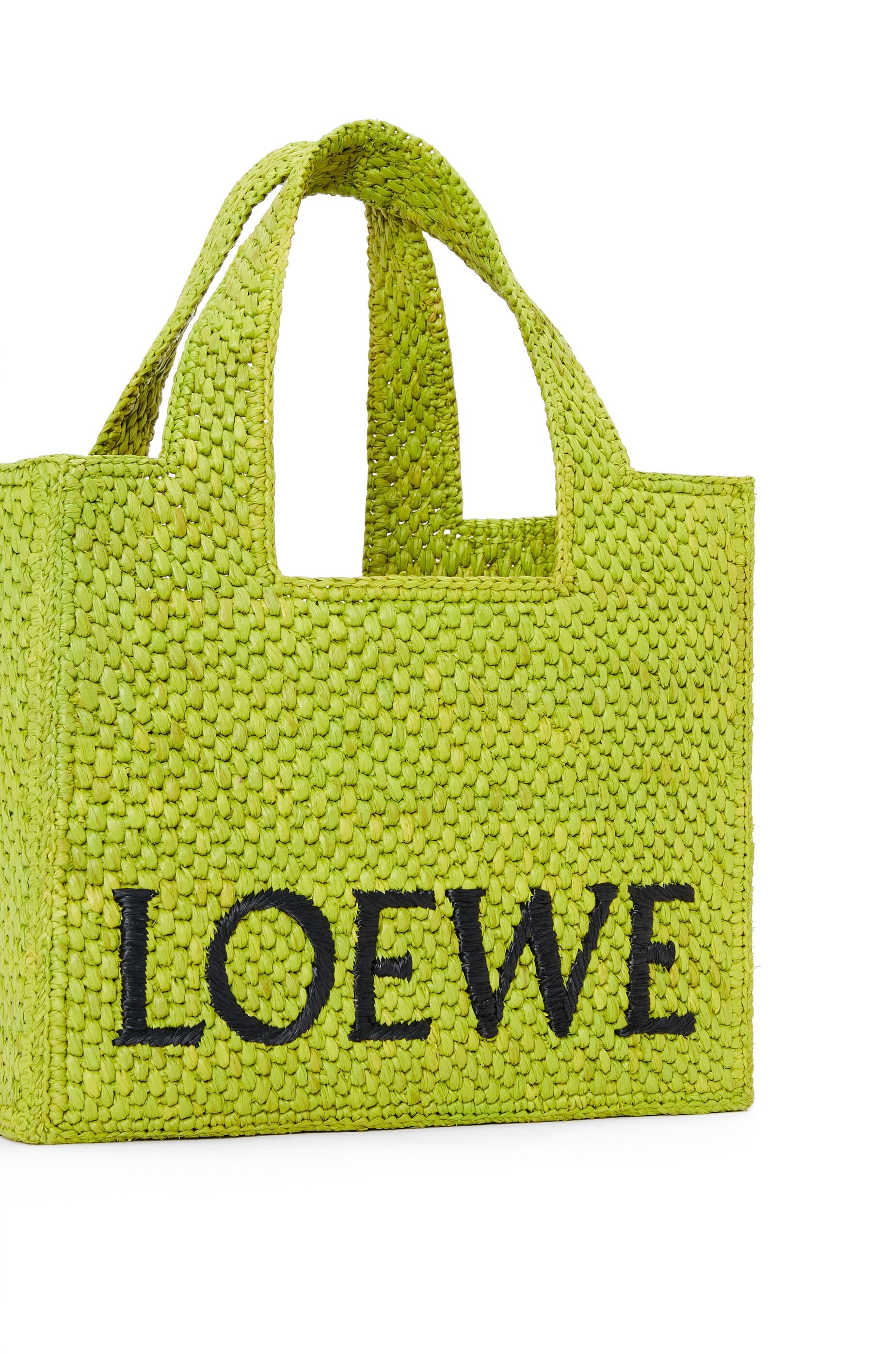 Small LOEWE Font Tote in raffia - 9