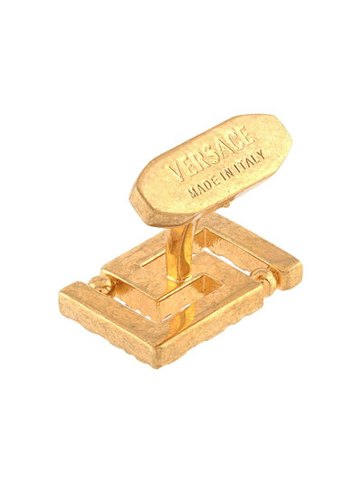 VERSACE sculpted gold tone cufflinks outlook