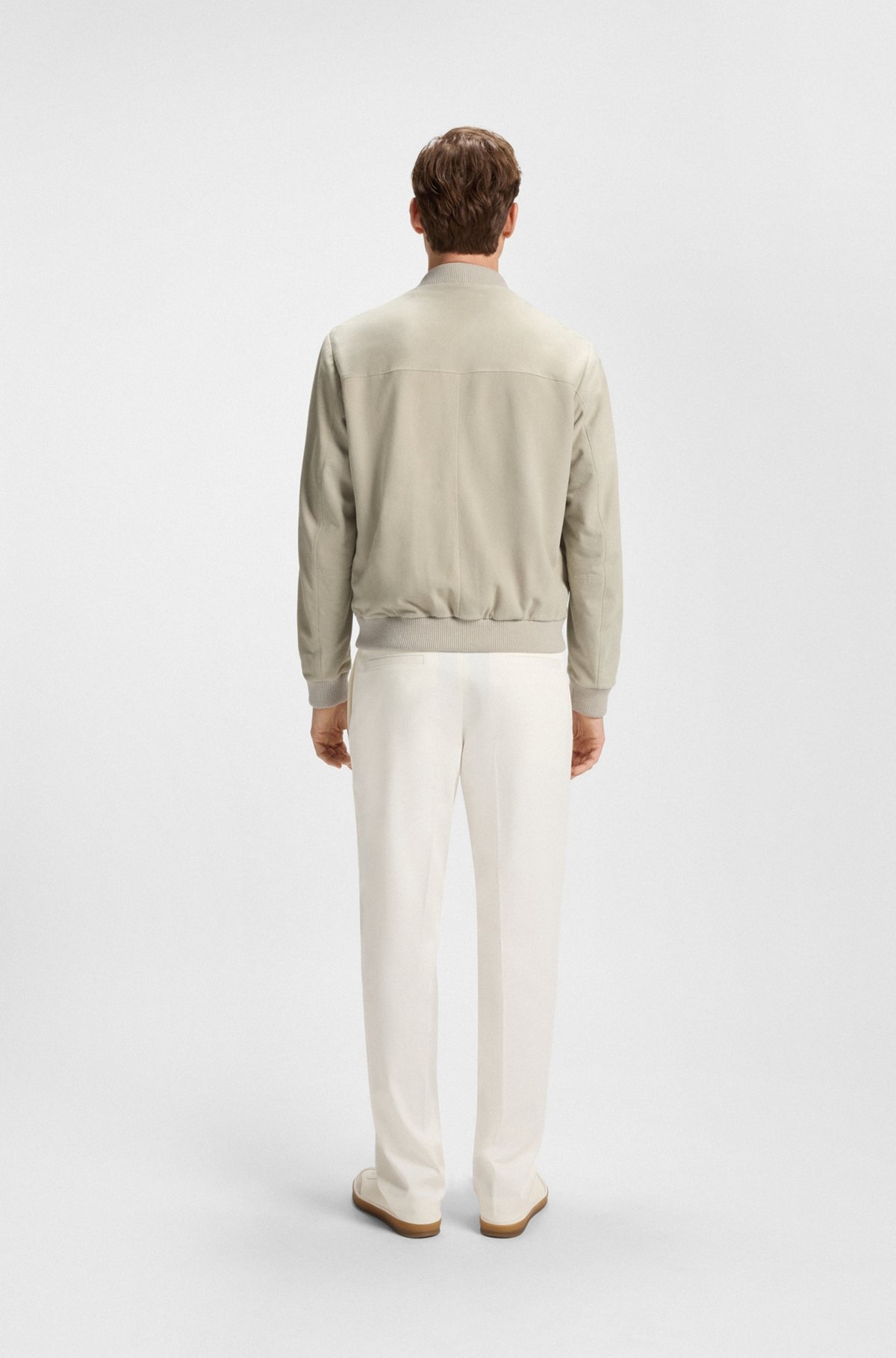 BECKHAM X BOSS BOMBER JACKET IN SUEDE - 4