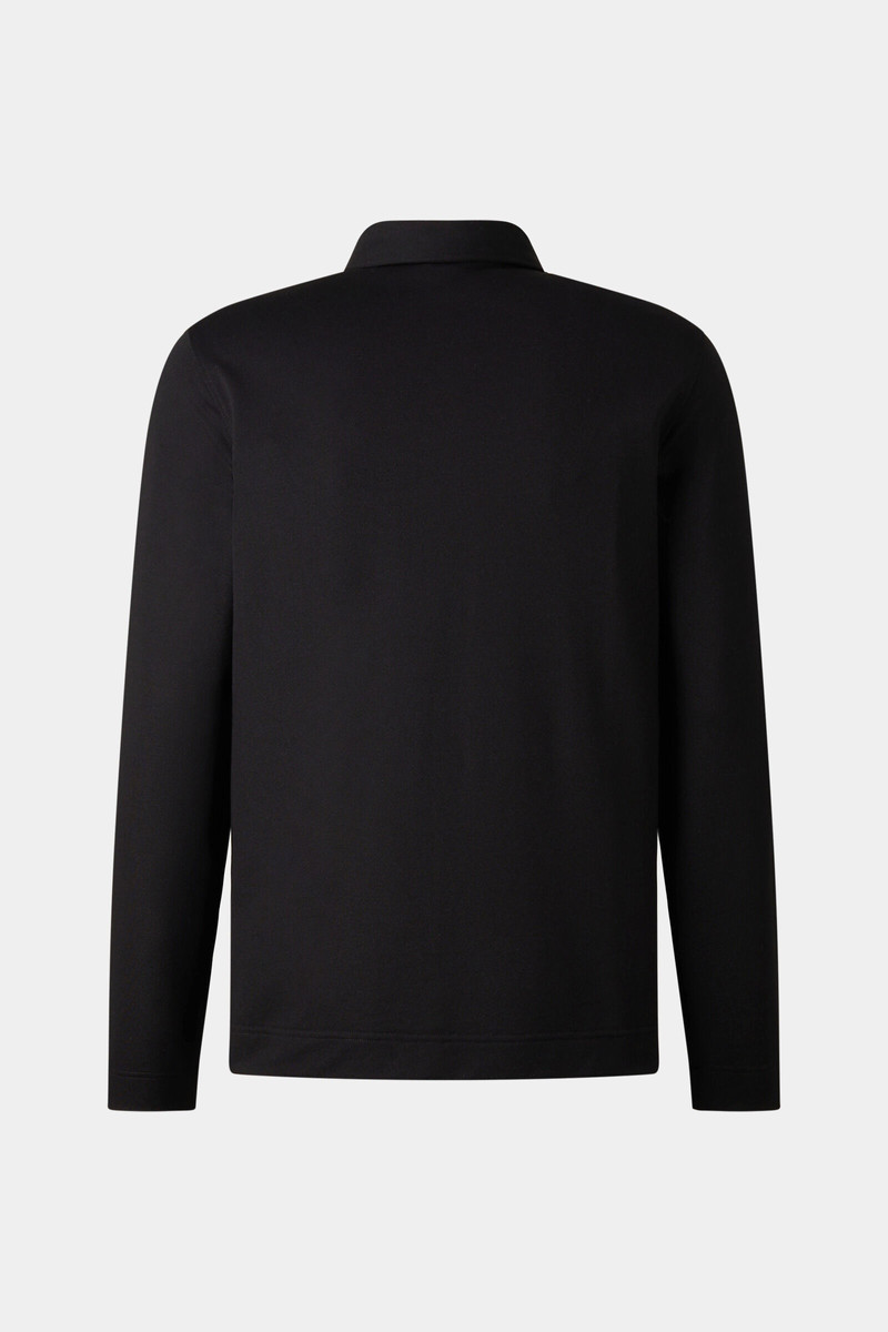 BOGNER Timon Longsleeve polo in Black outlook