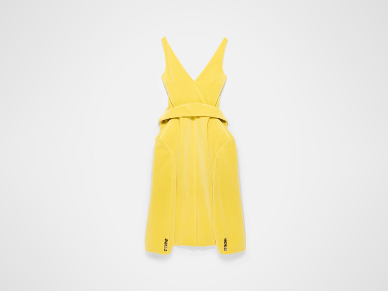 WOMENS STRUCTURED DRESS IN SOFT LEMON 1