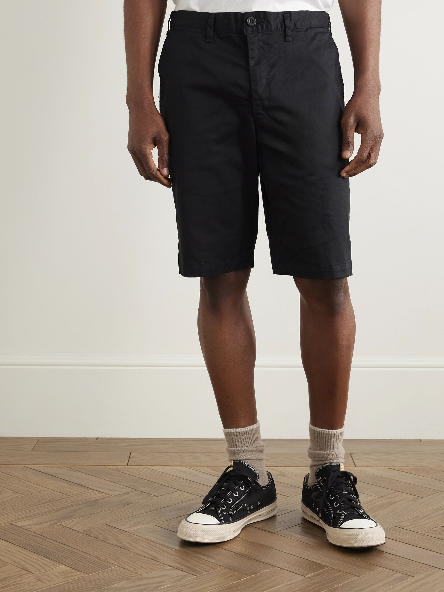 Ivy Slim-Fit Cotton-Blend Twill Shorts Midnight blue - 3