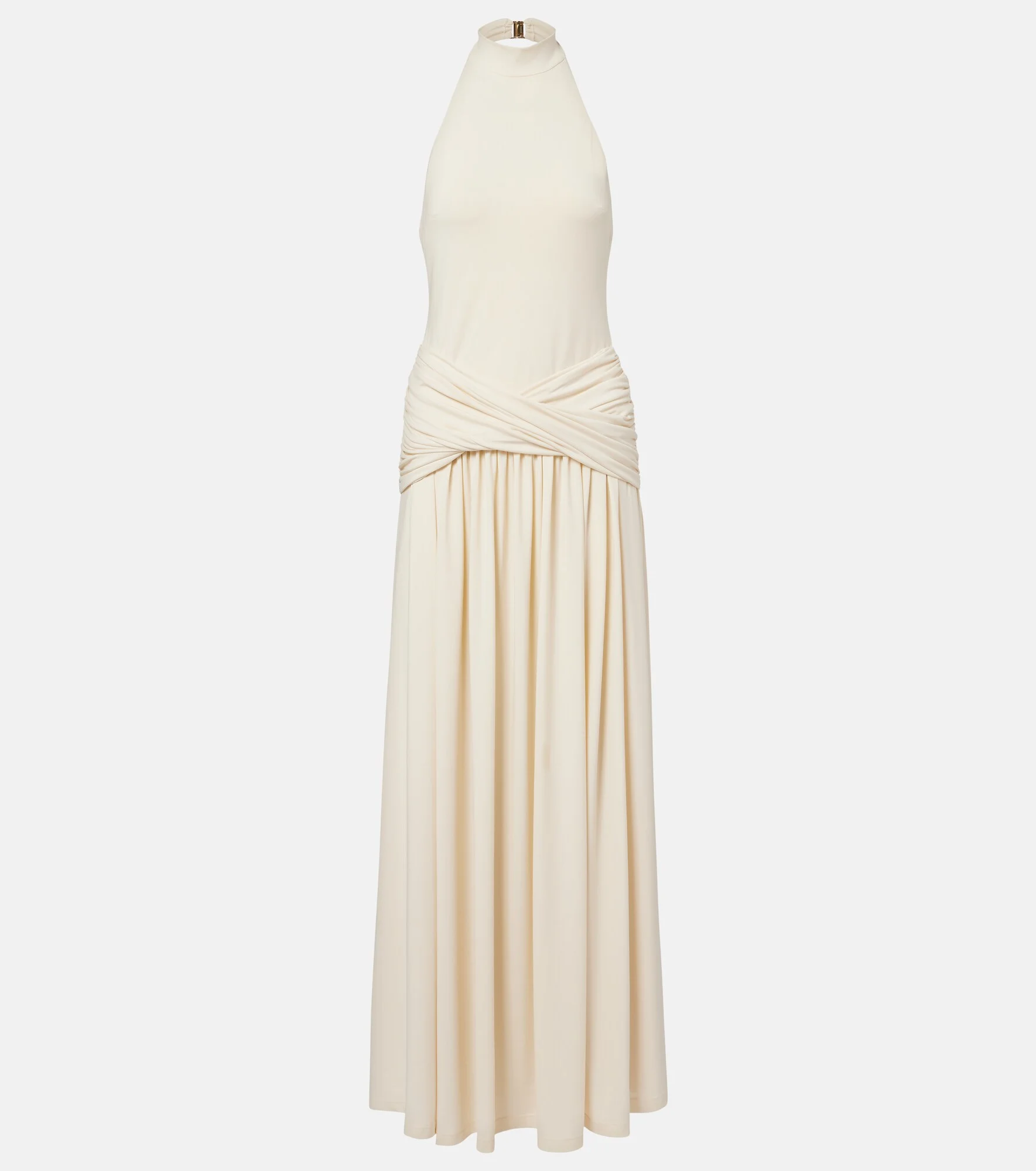 Zoya draped halterneck maxi dress - 1