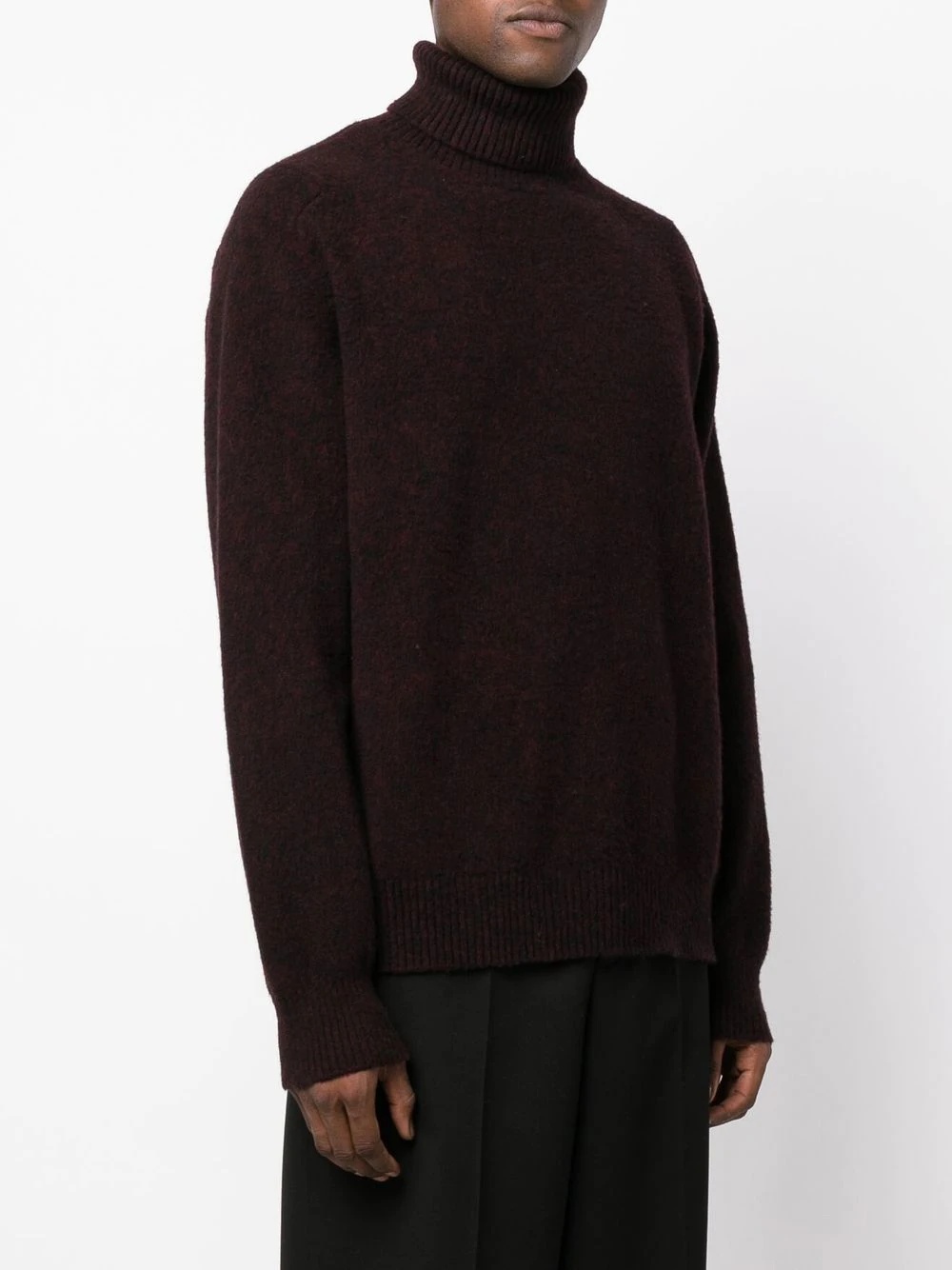 logo-knit roll-neck jumper - 4