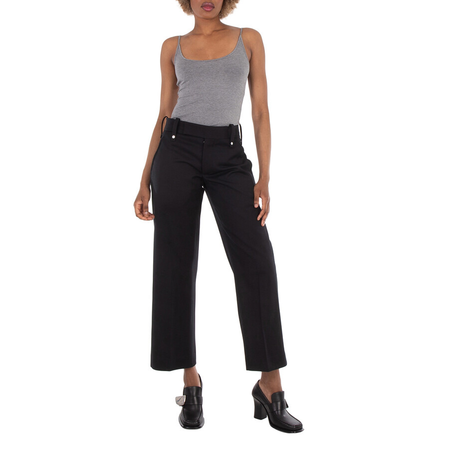 Burberry Straight Leg Wool Blend Trousers - 4
