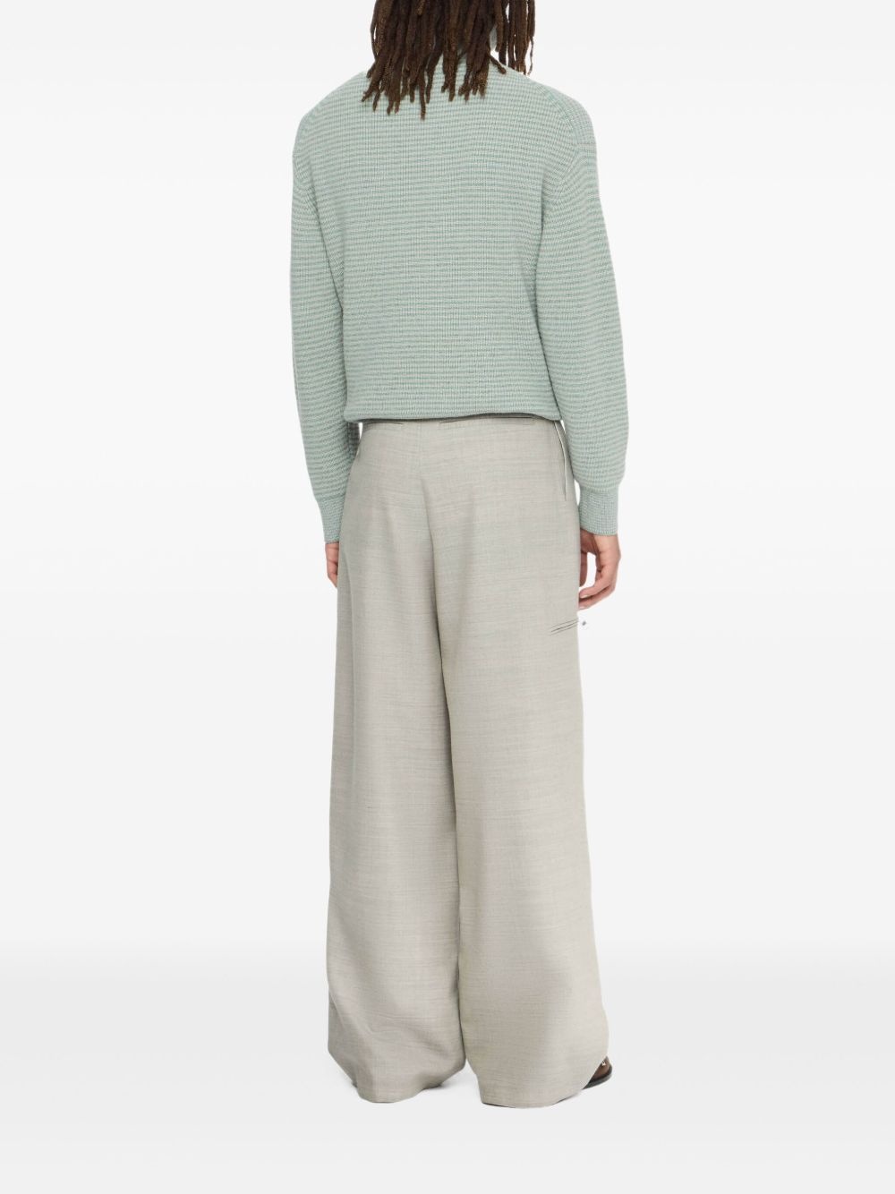 pleated zip-pocket trousers - 3