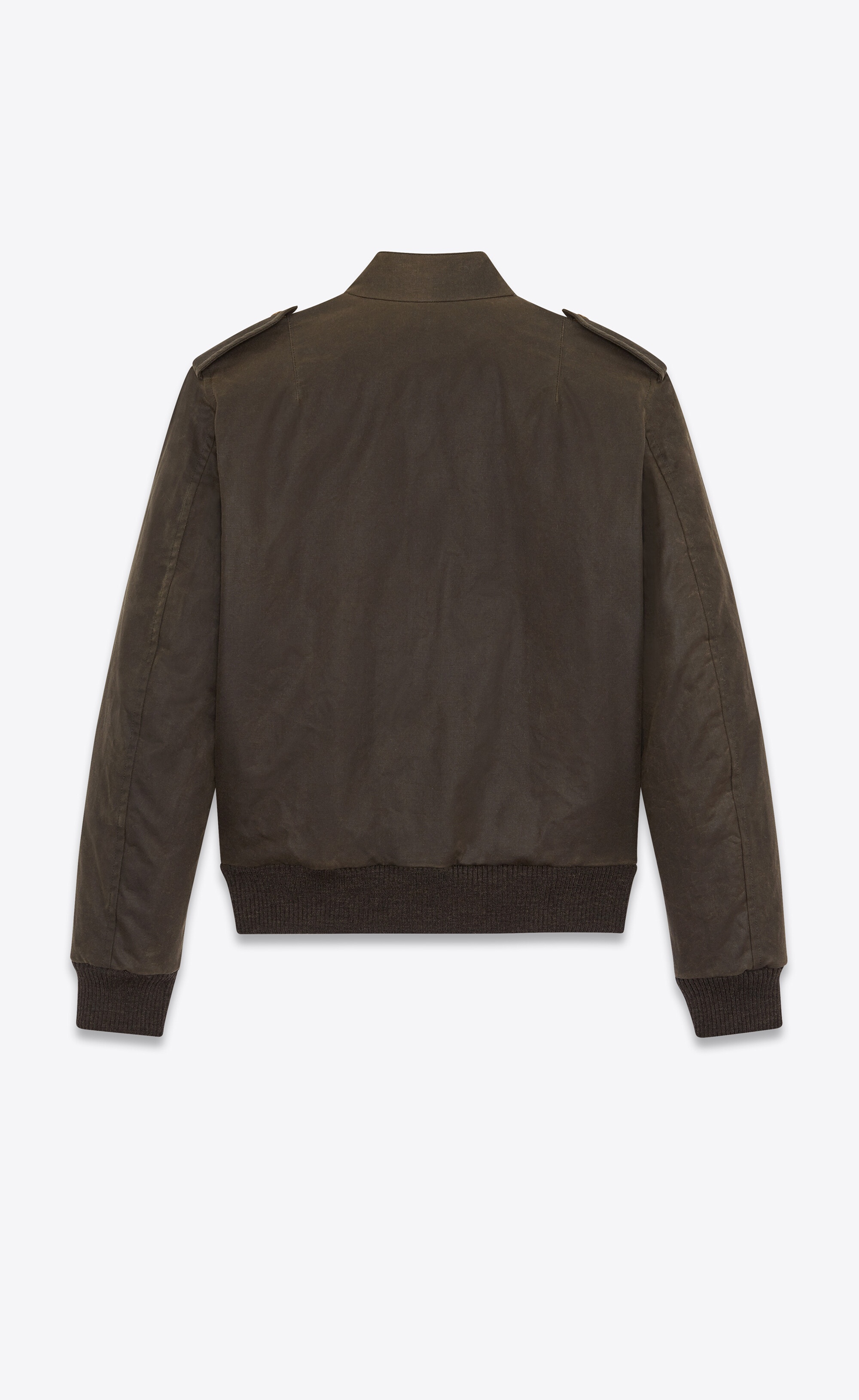 bomber jacket in waxed cotton canvas - 2