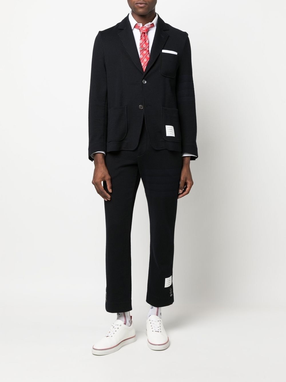 4-Bar seersucker blazer - 2