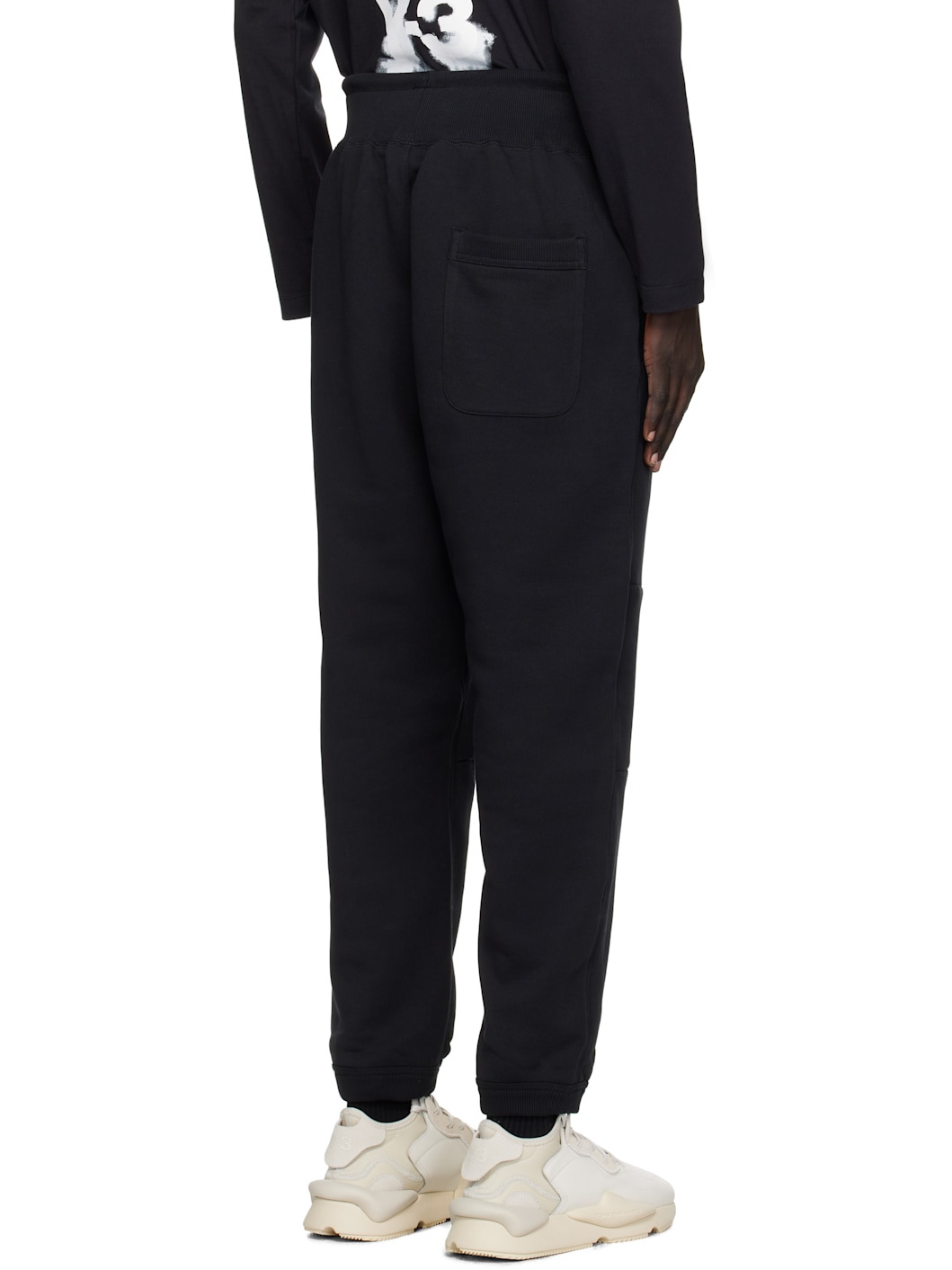 Black Cuffed Track Pants - 3