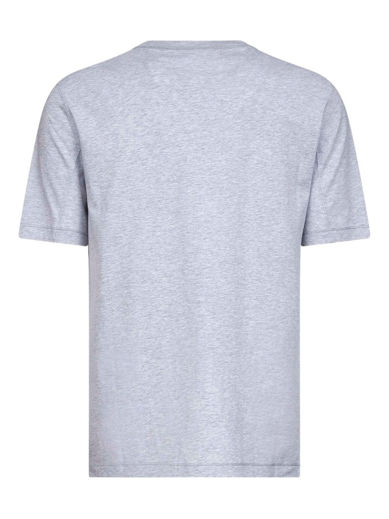 Brunello Cucinelli crew-neck embroidered-logo T-shirt outlook