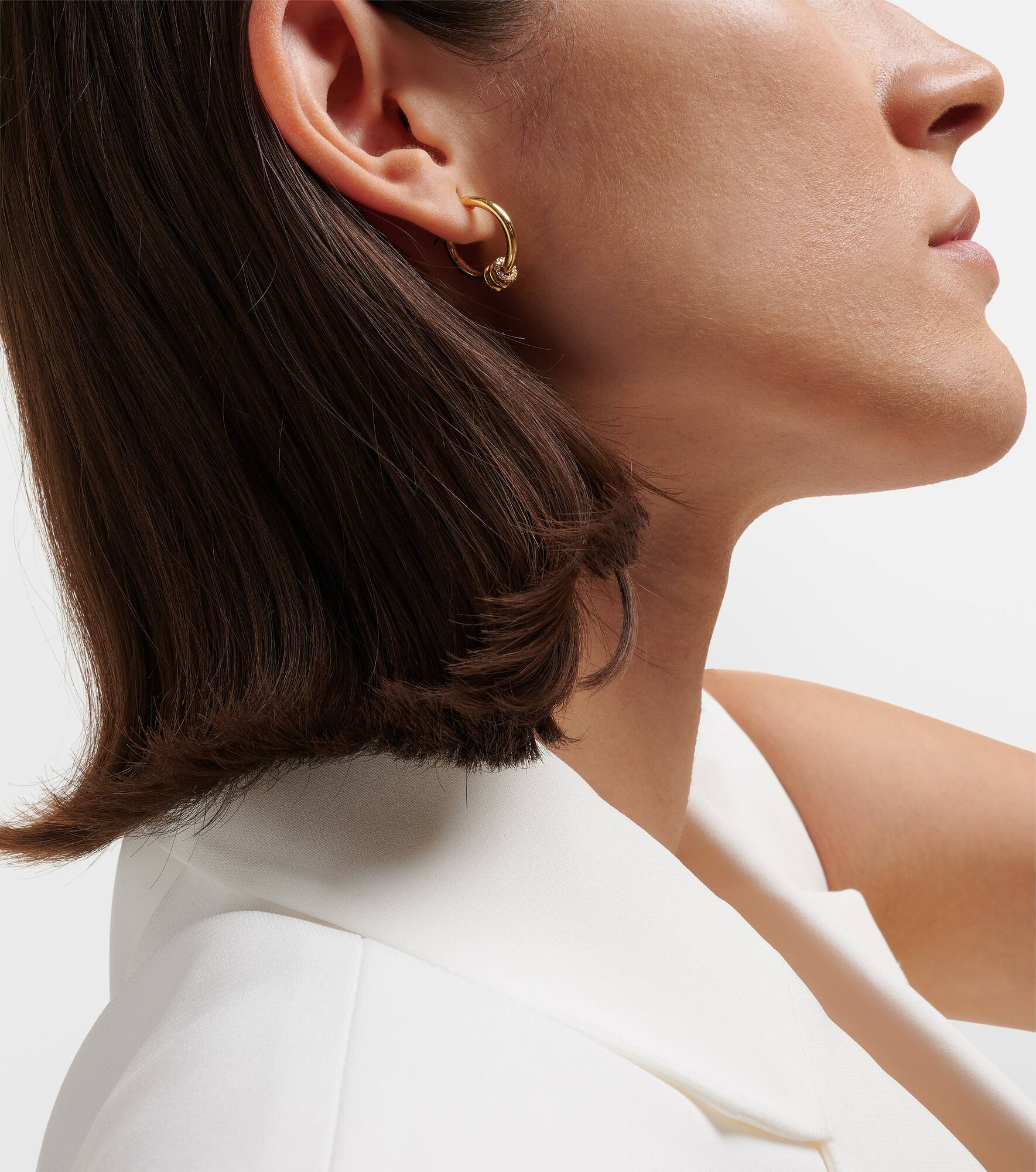 Ara 18kt gold earrings with white diamonds - 3
