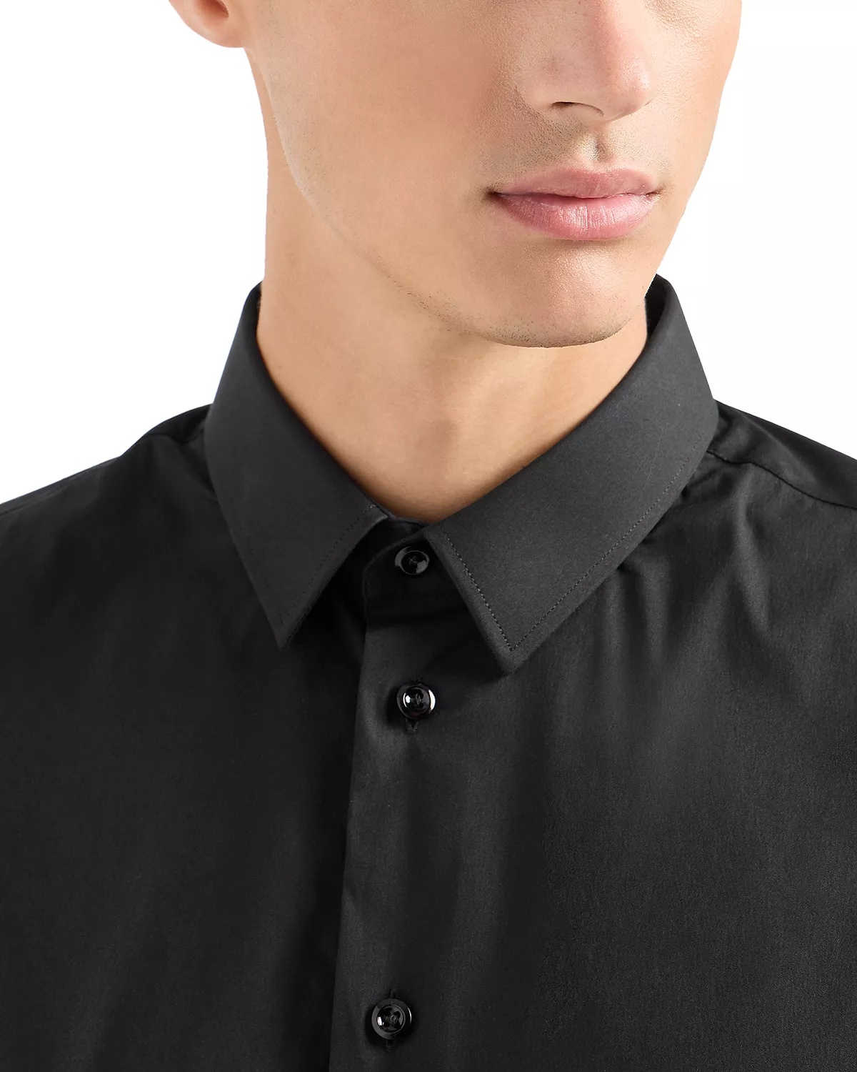 Slim Fit Long Sleeve Stretch Button Front Shirt - 5