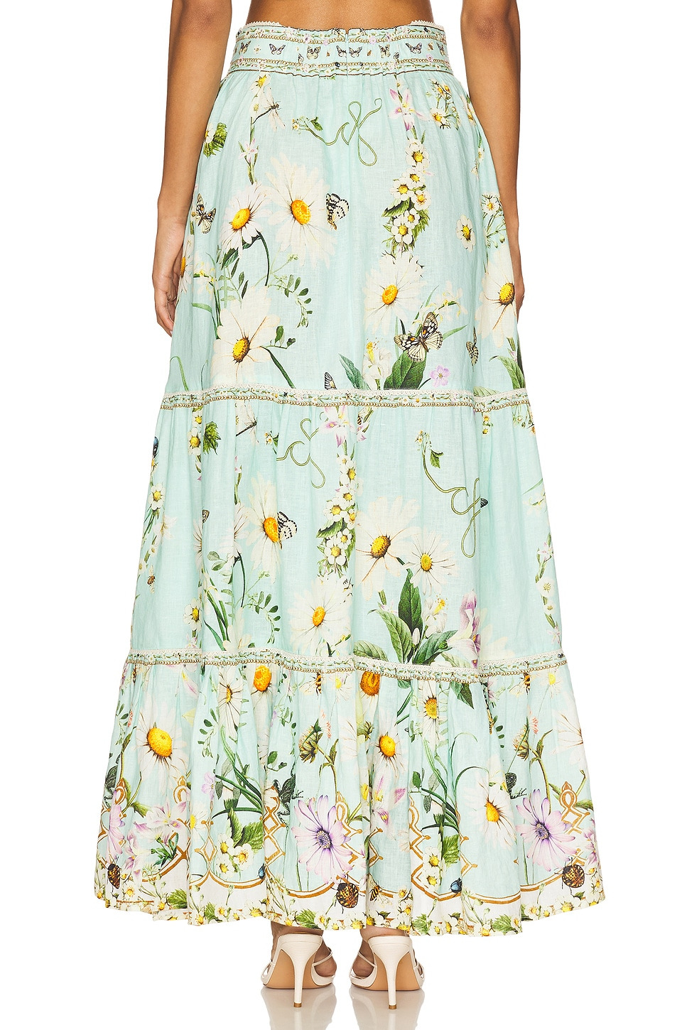 High Waisted Tiered Skirt - 4