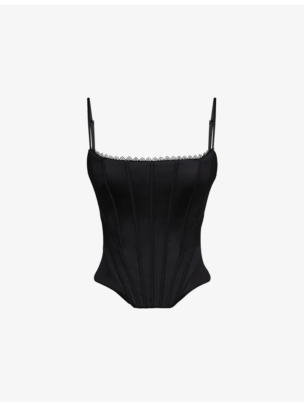 Cadie Satin Corset Top - 1