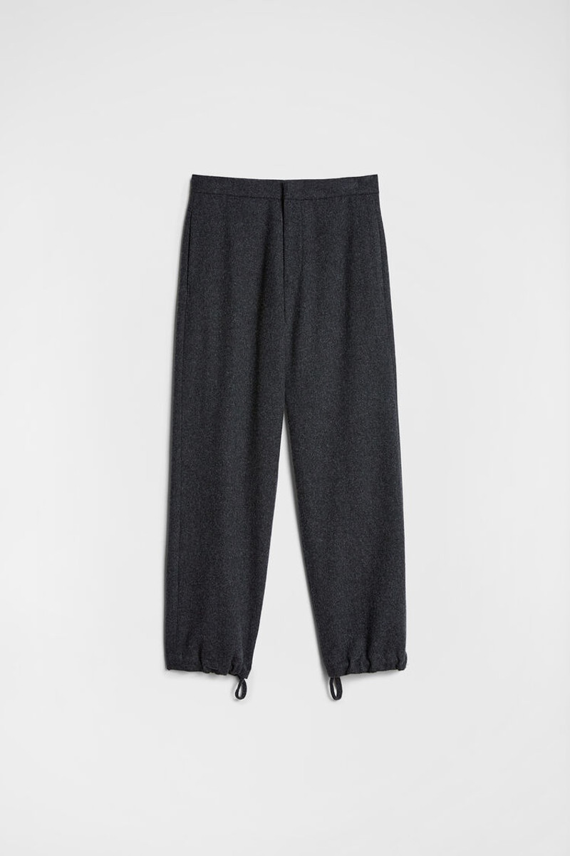 Wool Flannel Tapered Trousers 1