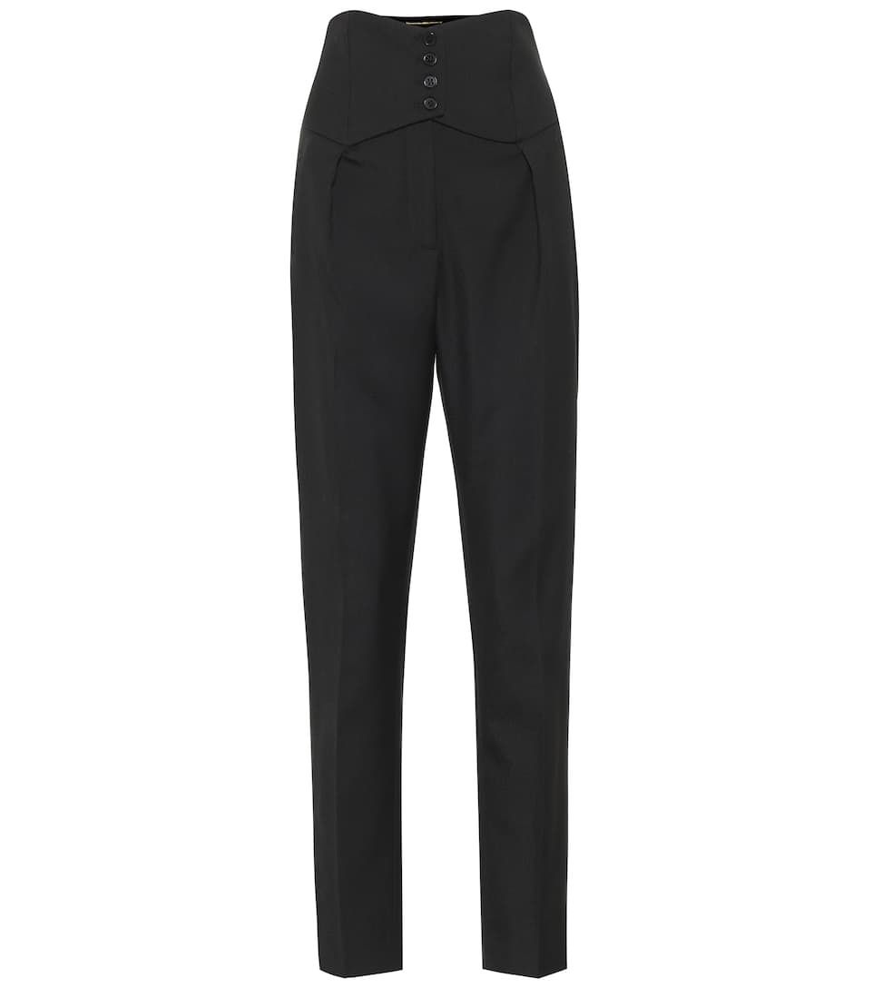 Virgin wool twill slim pants - 1